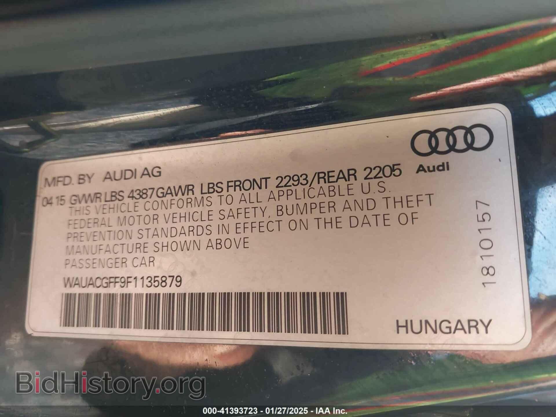 2015 AUDI A3 - VIN: WAUACGFF9F1135879 - Фото 9