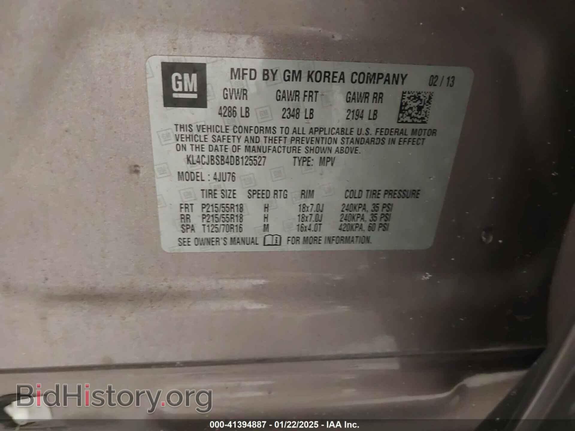 2013 BUICK ENCORE - VIN: KL4CJBSB4DB125527 - Photo 9