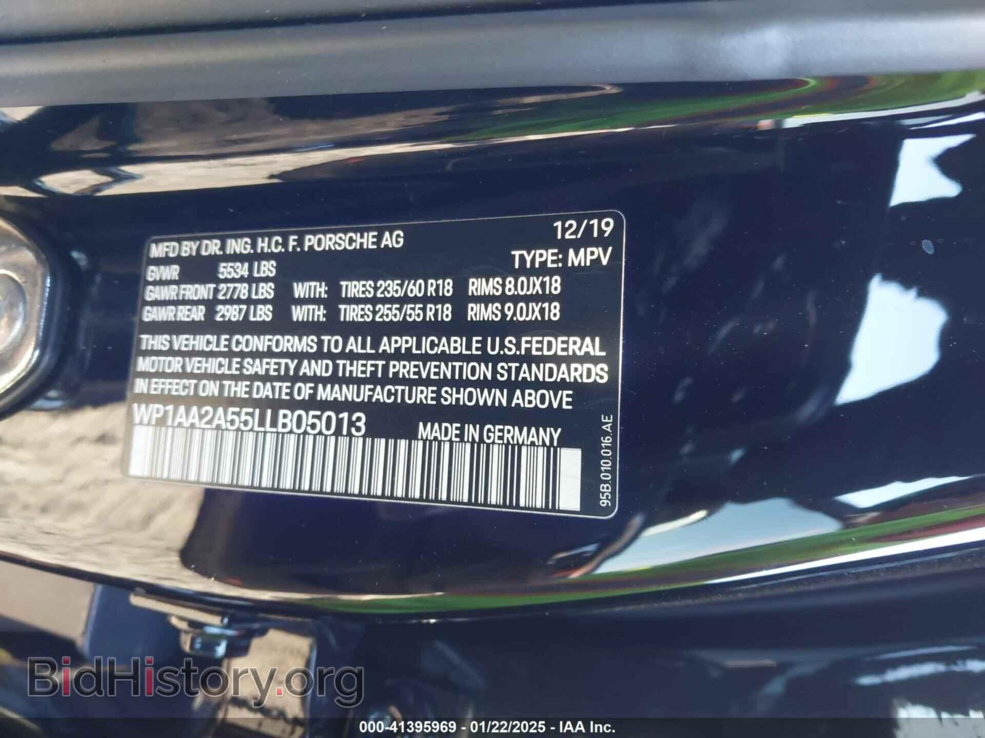 2020 PORSCHE MACAN - VIN: WP1AA2A55LLB05013 - Фото 9