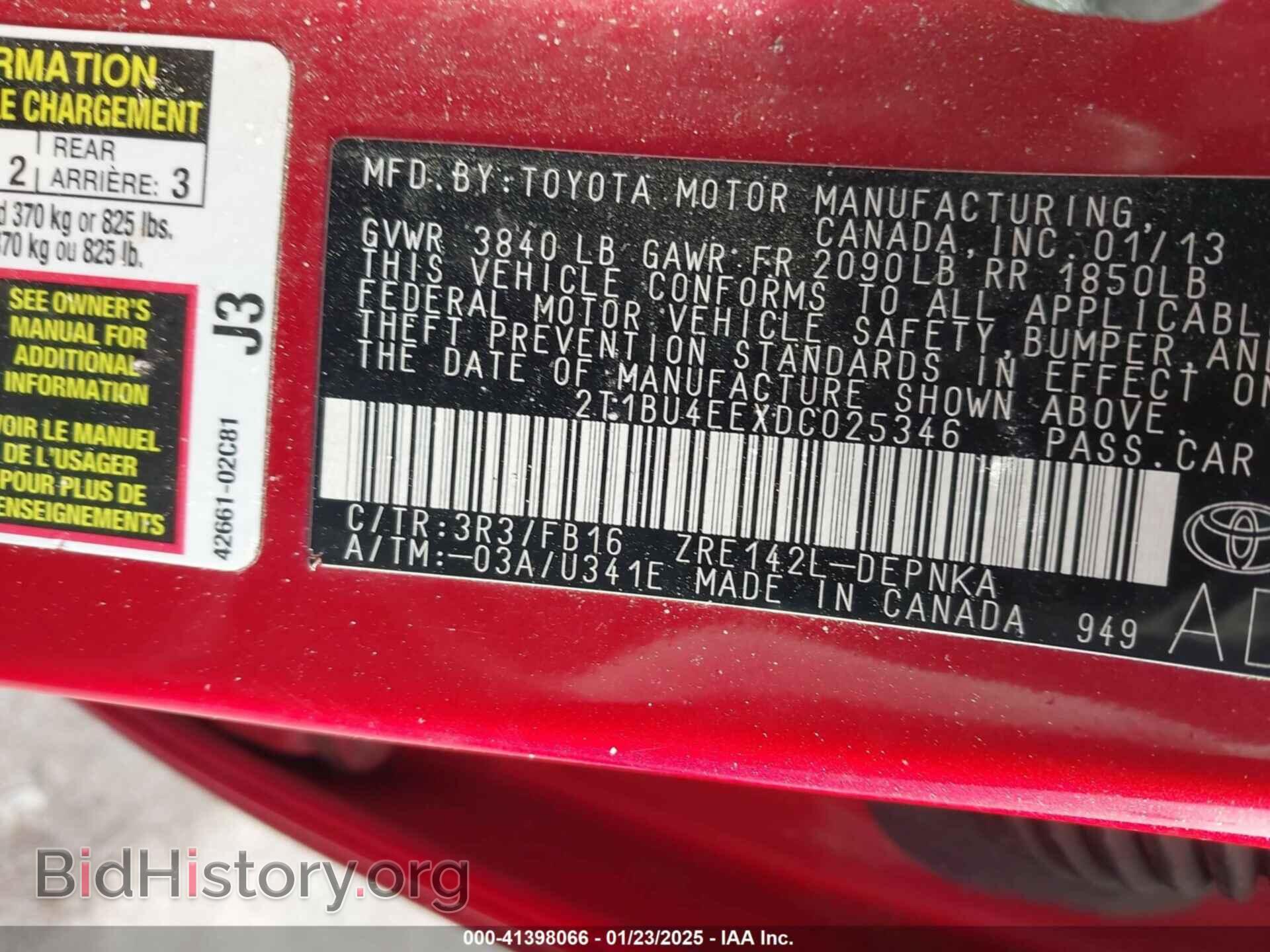 2013 TOYOTA COROLLA - VIN: 2T1BU4EEXDC025346 - Photo 9
