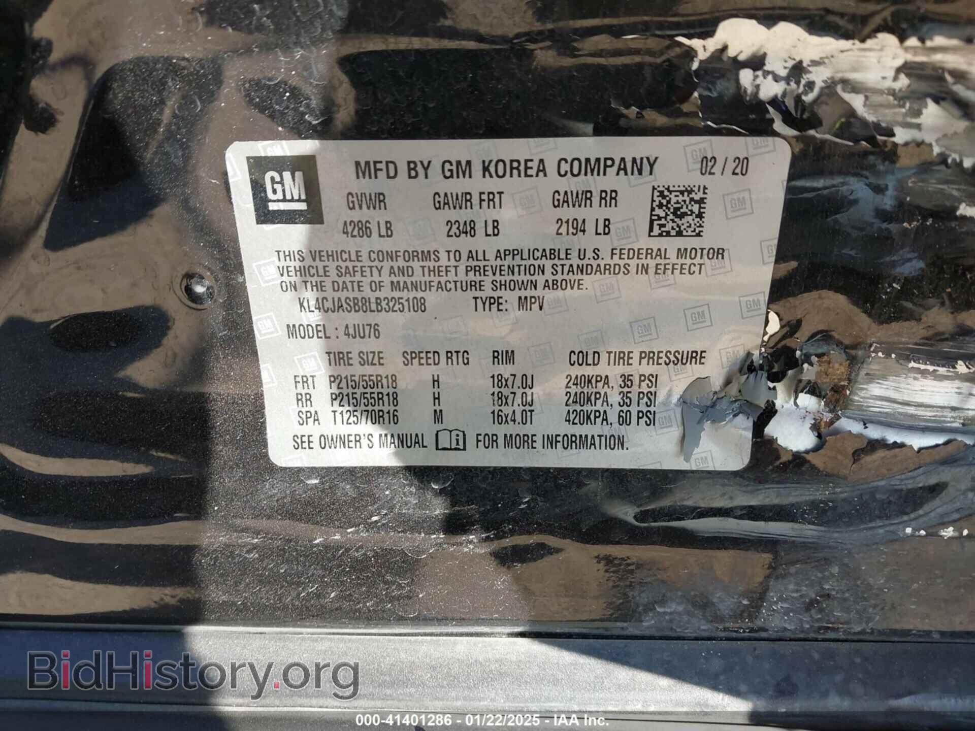 2020 BUICK ENCORE - VIN: KL4CJASB8LB325108 - Фото 9