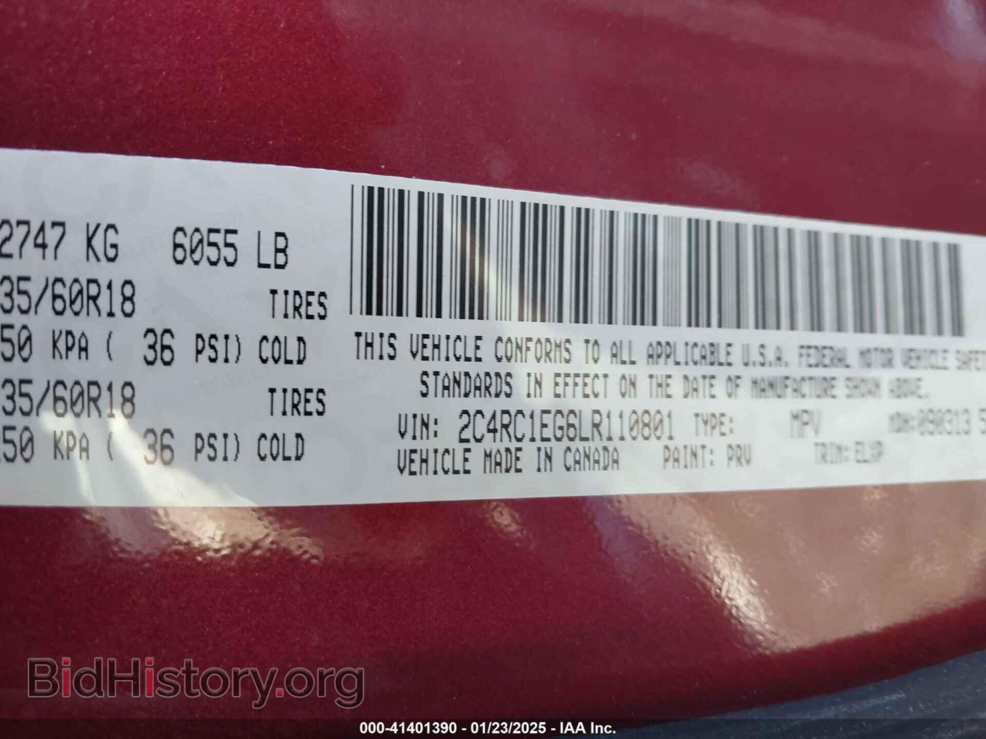 2020 CHRYSLER PACIFICA - VIN: 2C4RC1EG6LR110801 - Photo 9