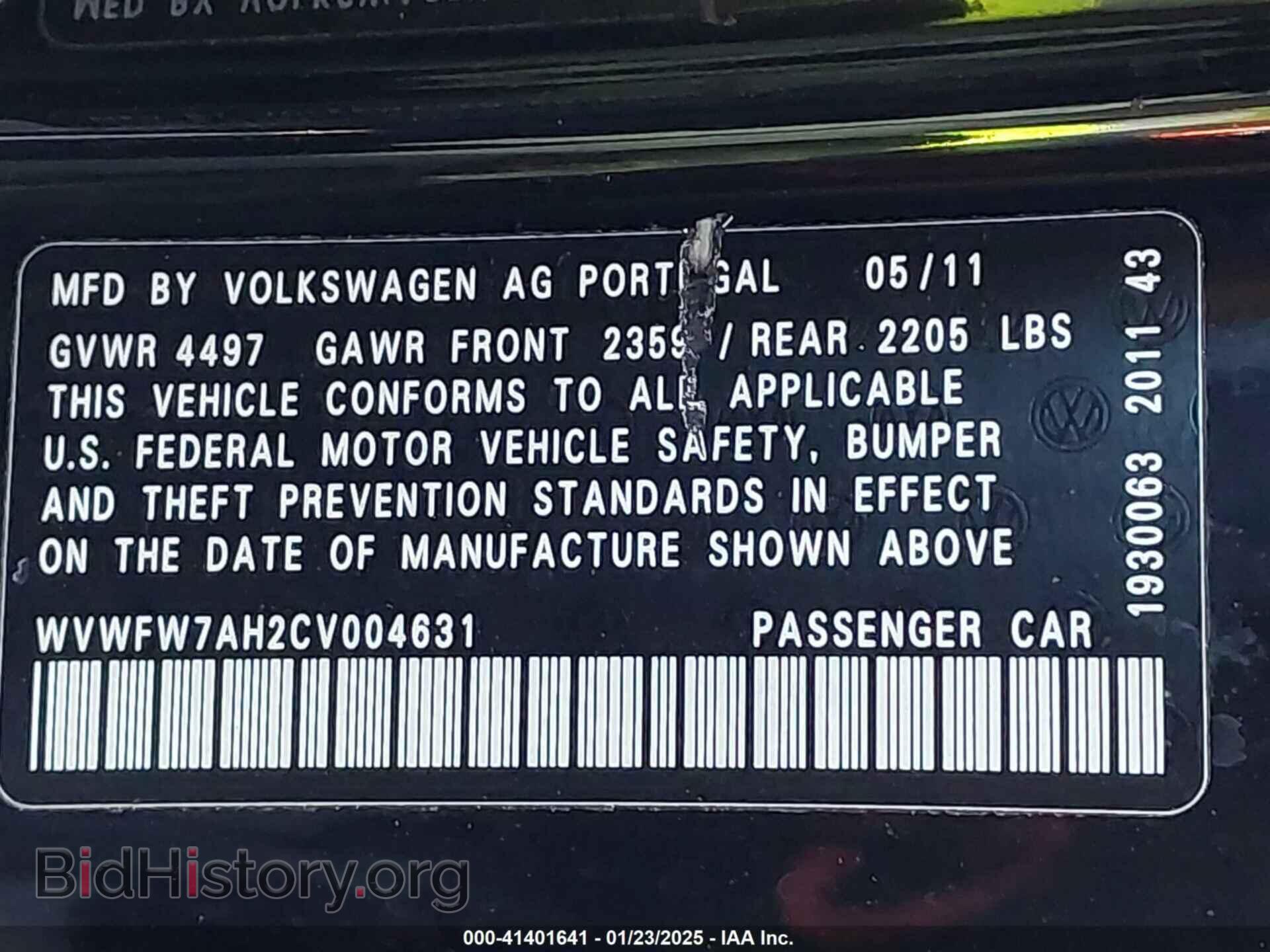 2012 VOLKSWAGEN EOS - VIN: WVWFW7AH2CV004631 - Фото 9