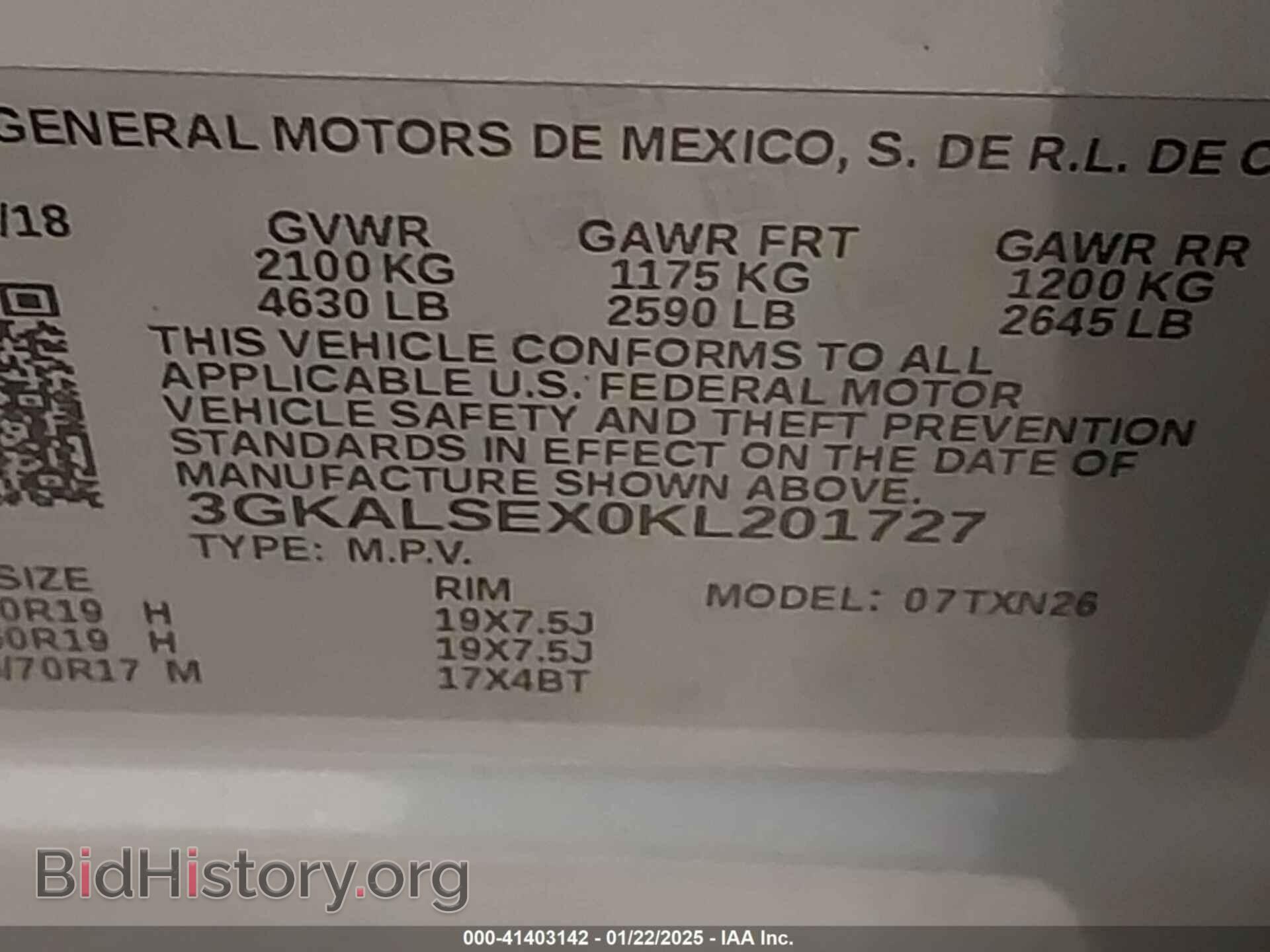 2019 GMC TERRAIN - VIN: 3GKALSEX0KL201727 - Photo 9