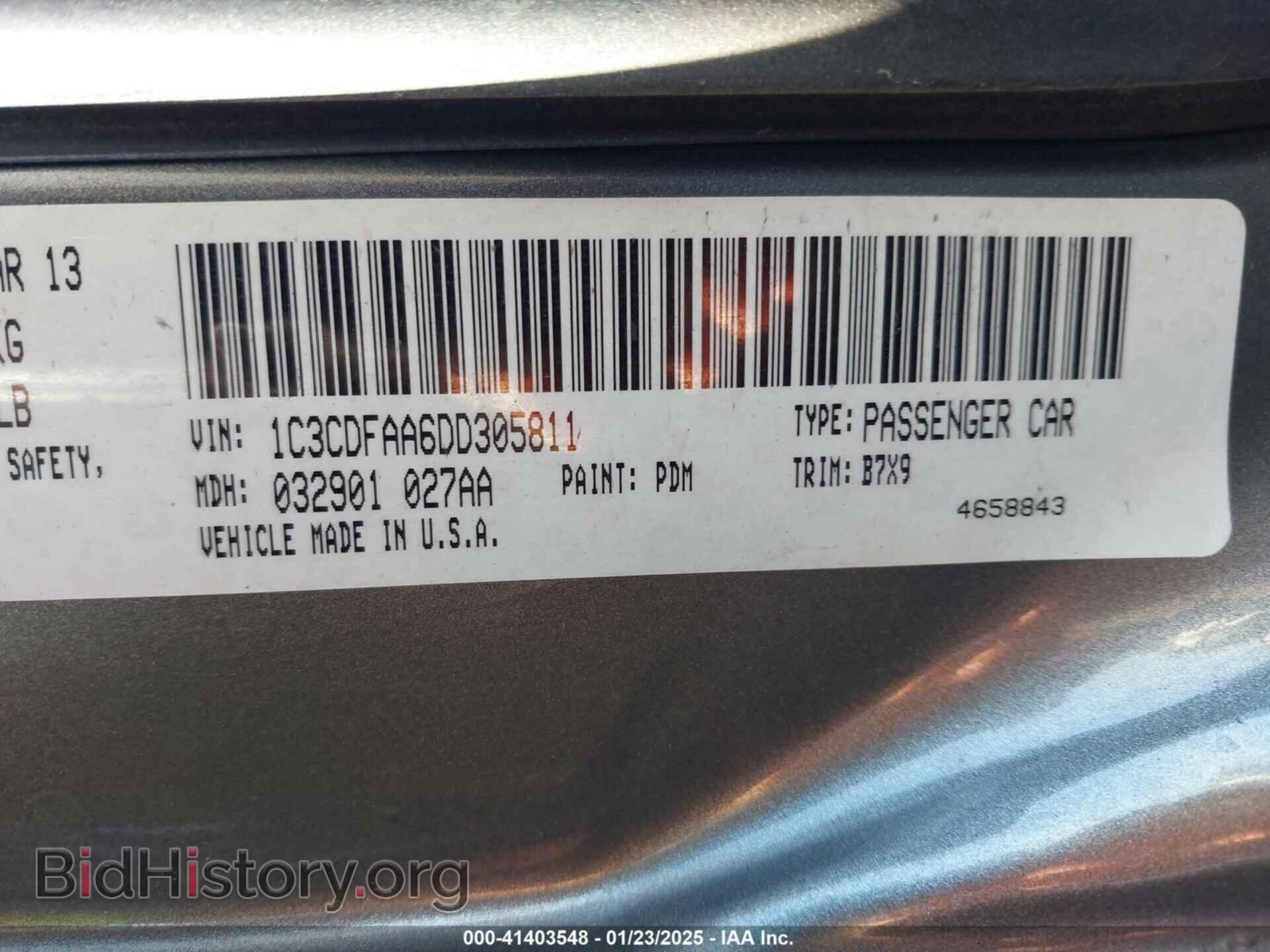 2013 DODGE DART - VIN: 1C3CDFAA6DD305811 - Фото 9
