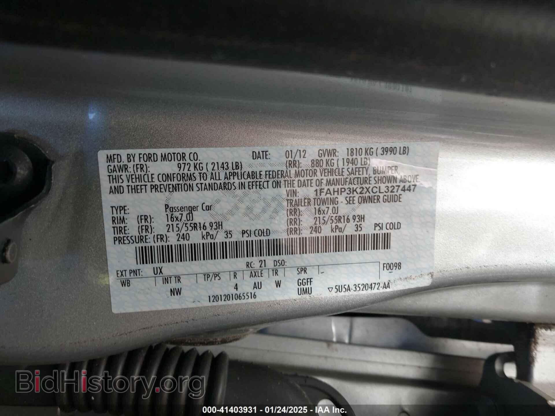 2012 FORD FOCUS - VIN: 1FAHP3K2XCL327447 - Photo 9