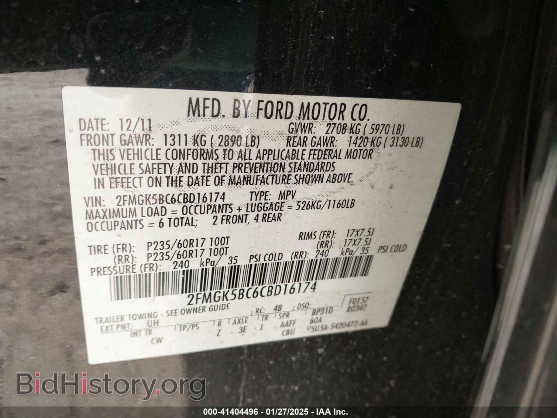 2012 FORD FLEX - VIN: 2FMGK5BC6CBD16174 - Photo 9