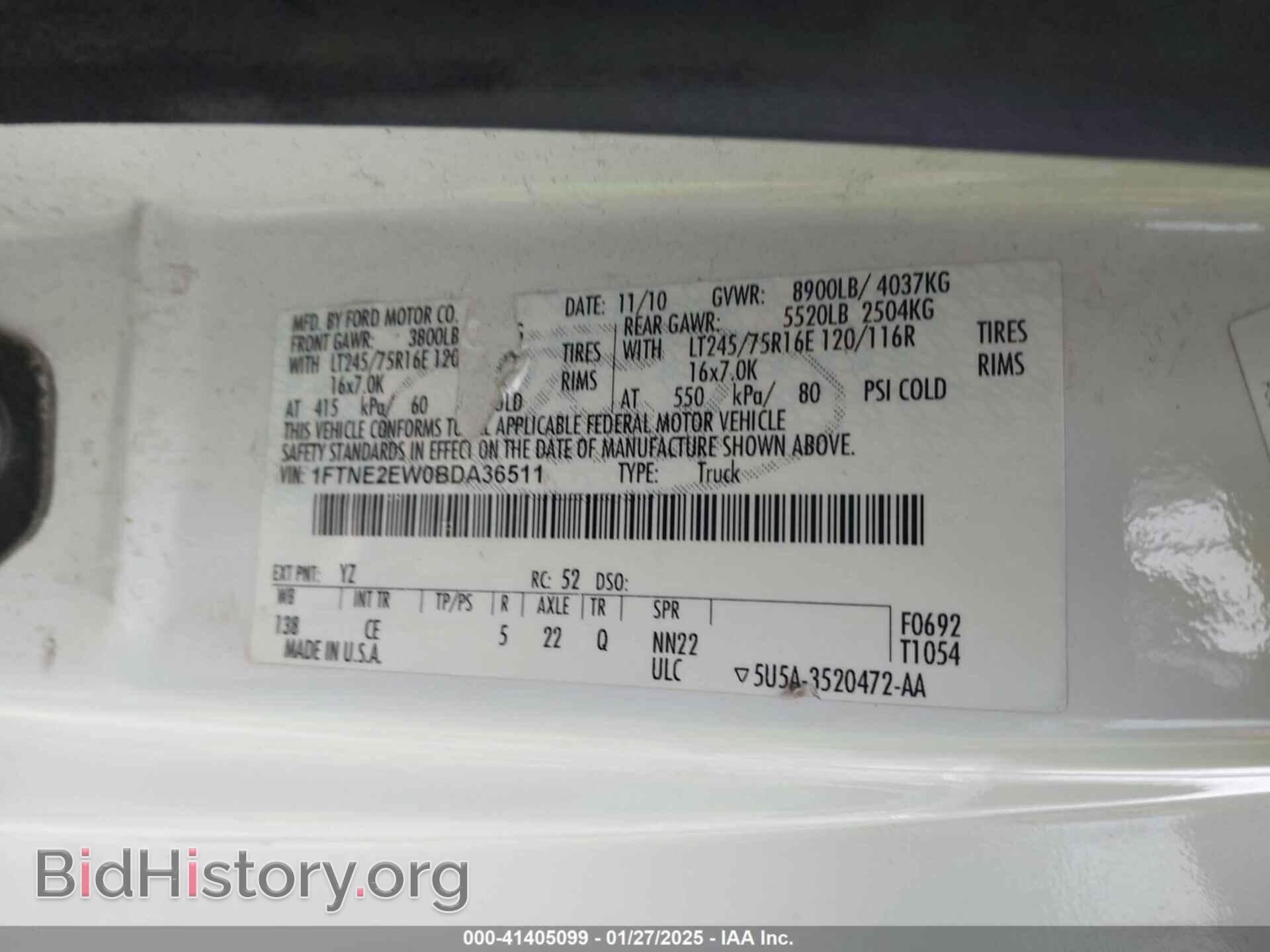 2011 FORD E-250 - VIN: 1FTNE2EW0BDA36511 - Photo 9