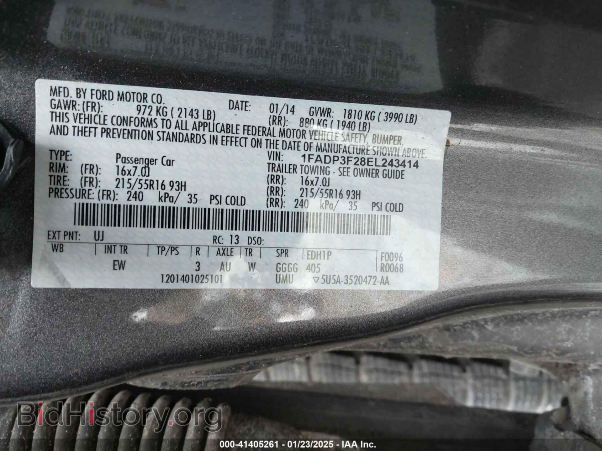 2014 FORD FOCUS - VIN: 1FADP3F28EL243414 - Photo 9