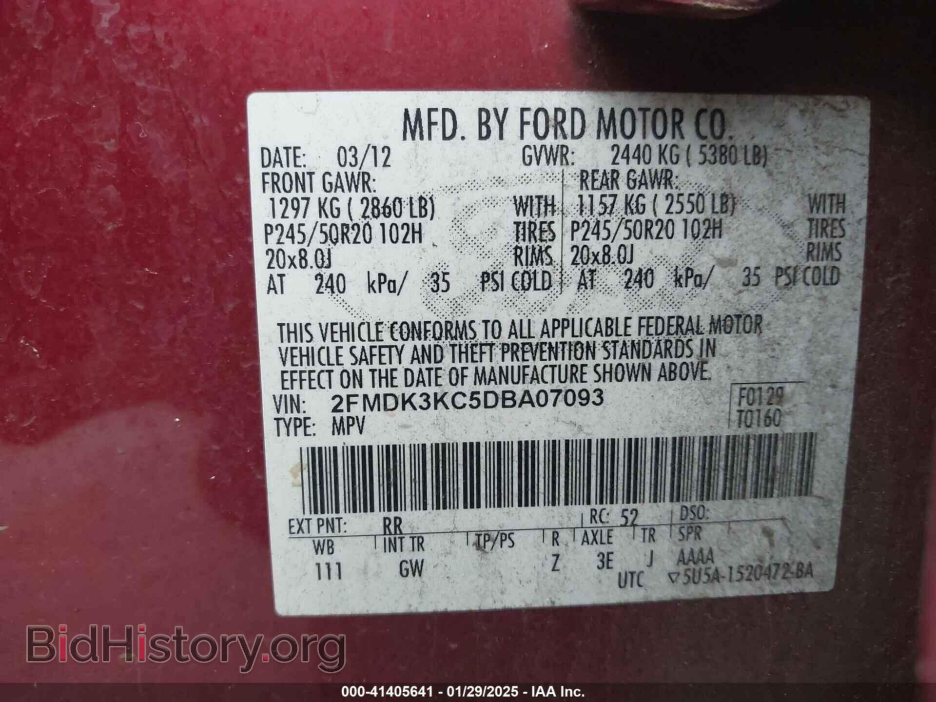 2013 FORD EDGE - VIN: 2FMDK3KC5DBA07093 - Photo 9