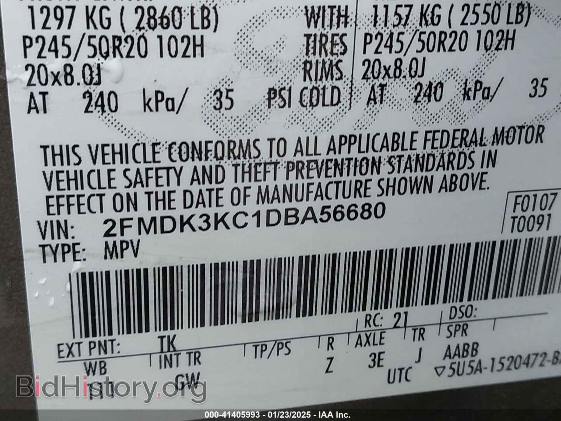 2013 FORD EDGE - VIN: 2FMDK3KC1DBA56680 - Photo 9