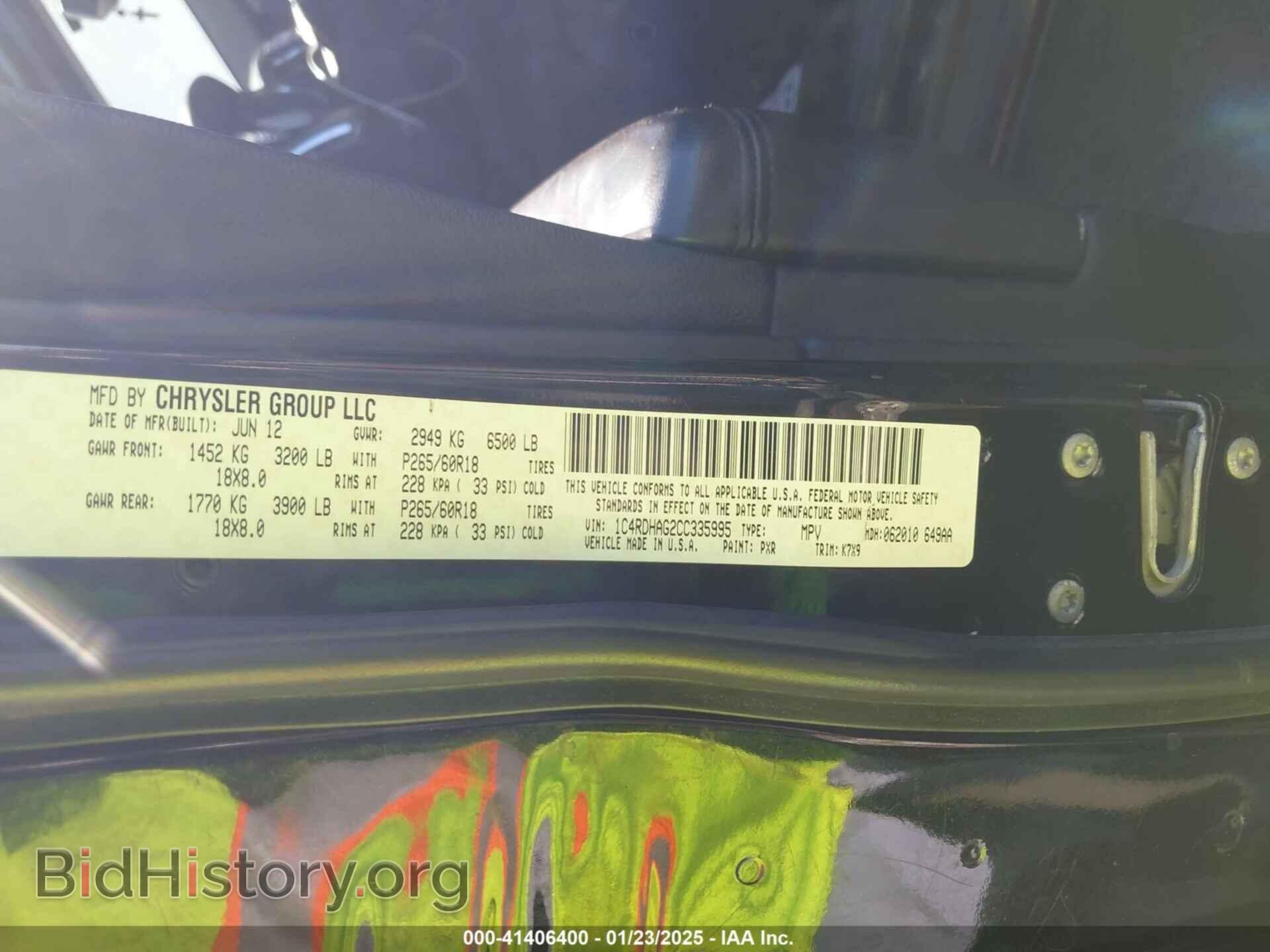 2012 DODGE DURANGO - VIN: 1C4RDHAG2CC335995 - Фото 9