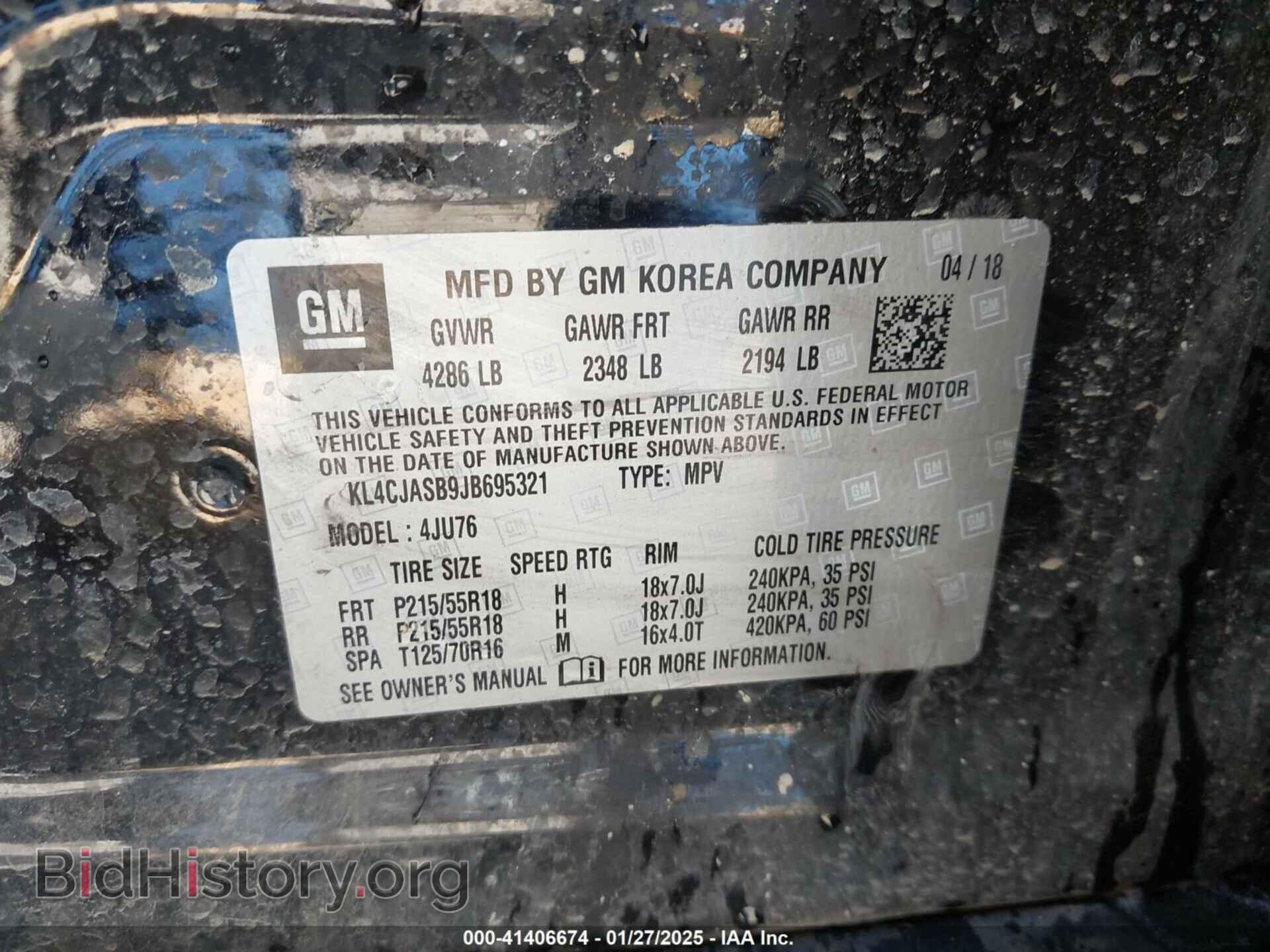 2018 BUICK ENCORE - VIN: KL4CJASB9JB695321 - Photo 9