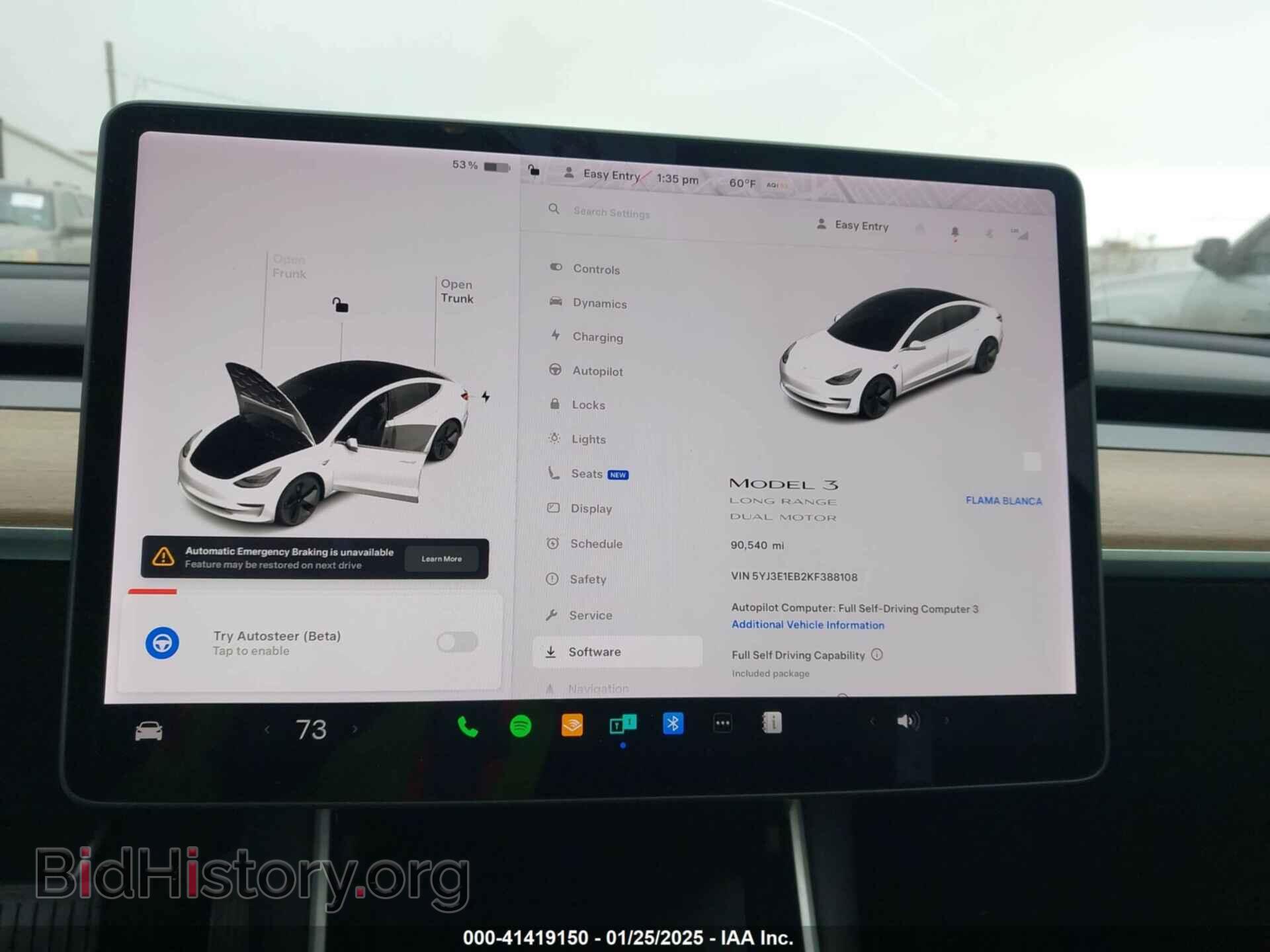 2019 TESLA MODEL 3 - VIN: 5YJ3E1EB2KF388108 - Фото 7