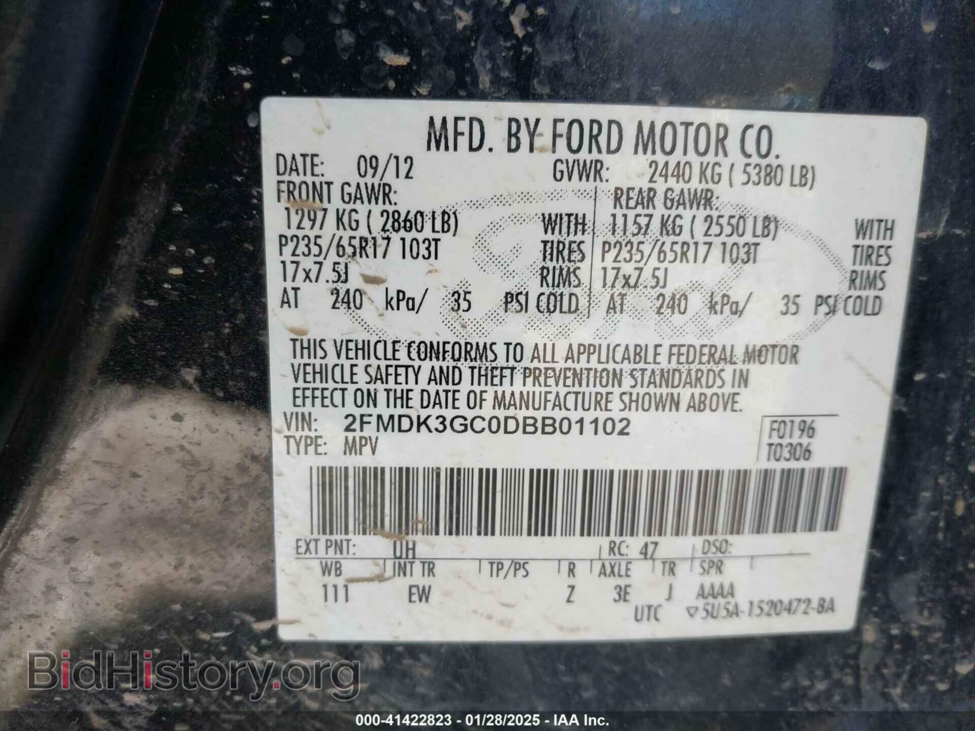 2013 FORD EDGE - VIN: 2FMDK3GC0DBB01102 - Photo 9