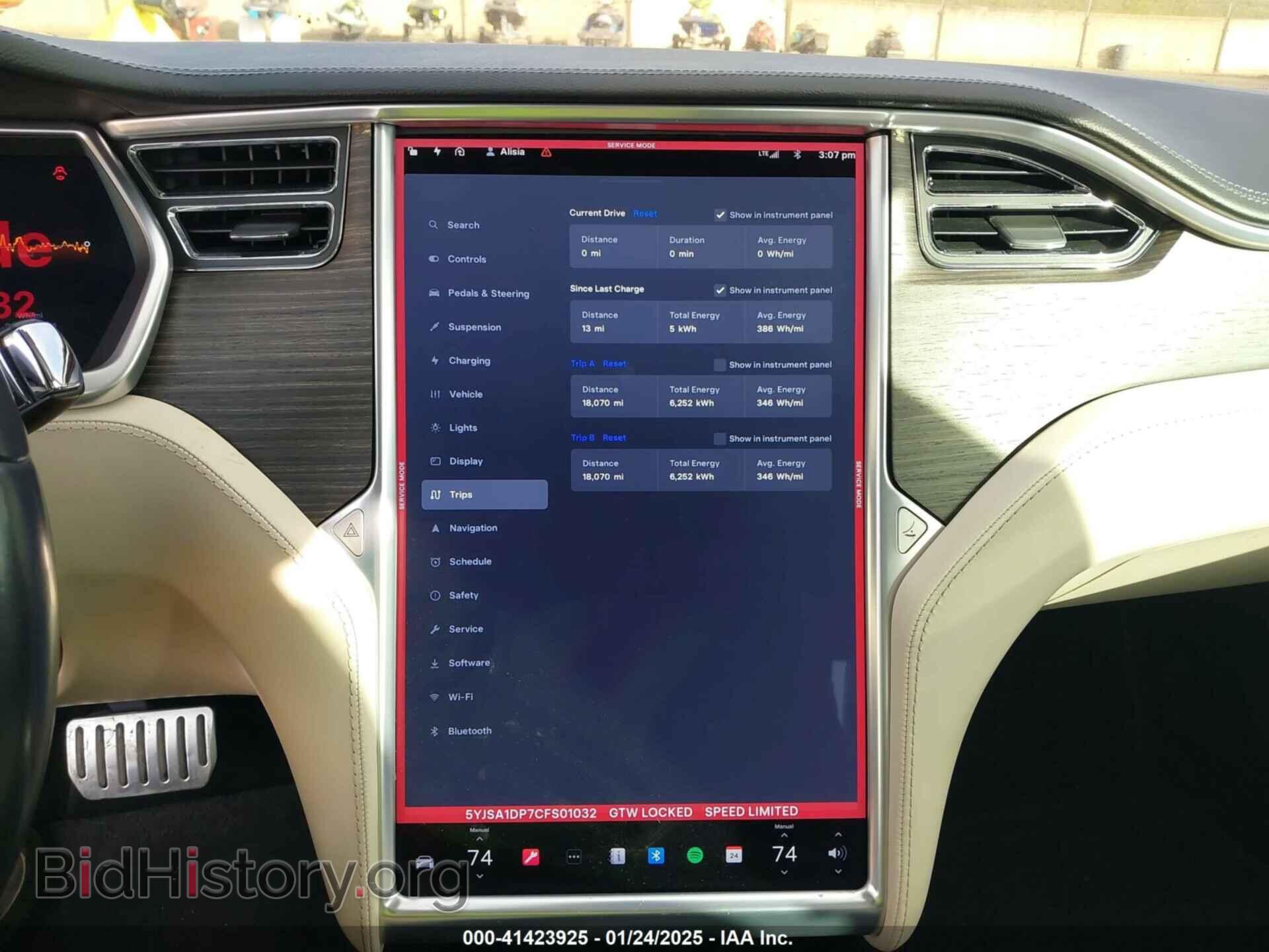 2012 TESLA MODEL S - VIN: 5YJSA1DP7CFS01032 - Photo 18