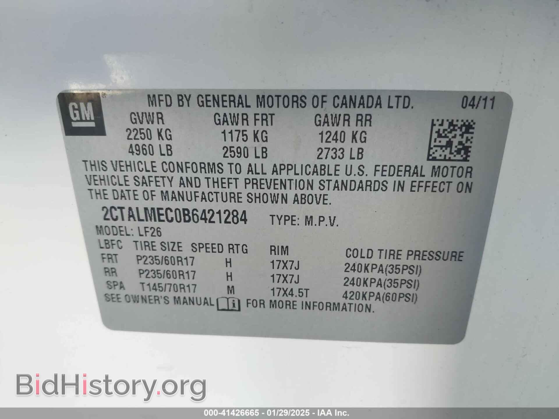 2011 GMC TERRAIN - VIN: 2CTALMEC0B6421284 - Photo 9