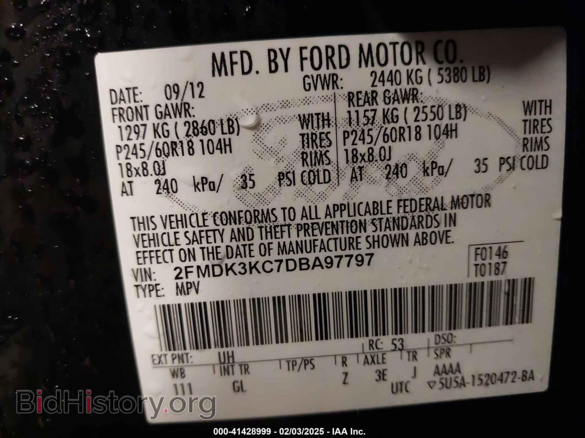 2013 FORD EDGE - VIN: 2FMDK3KC7DBA97797 - Photo 9