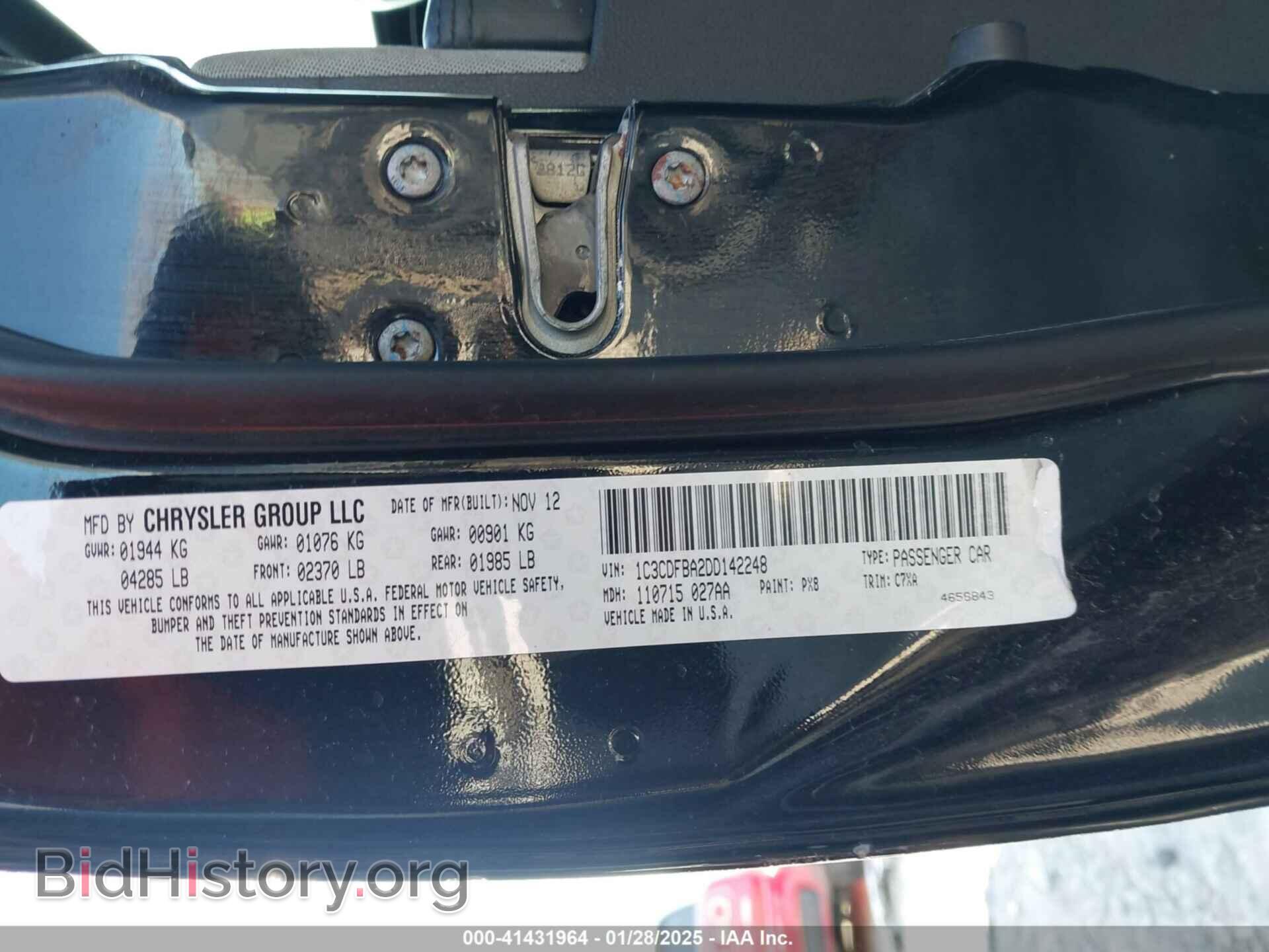 2013 DODGE DART - VIN: 1C3CDFBA2DD142248 - Фото 9