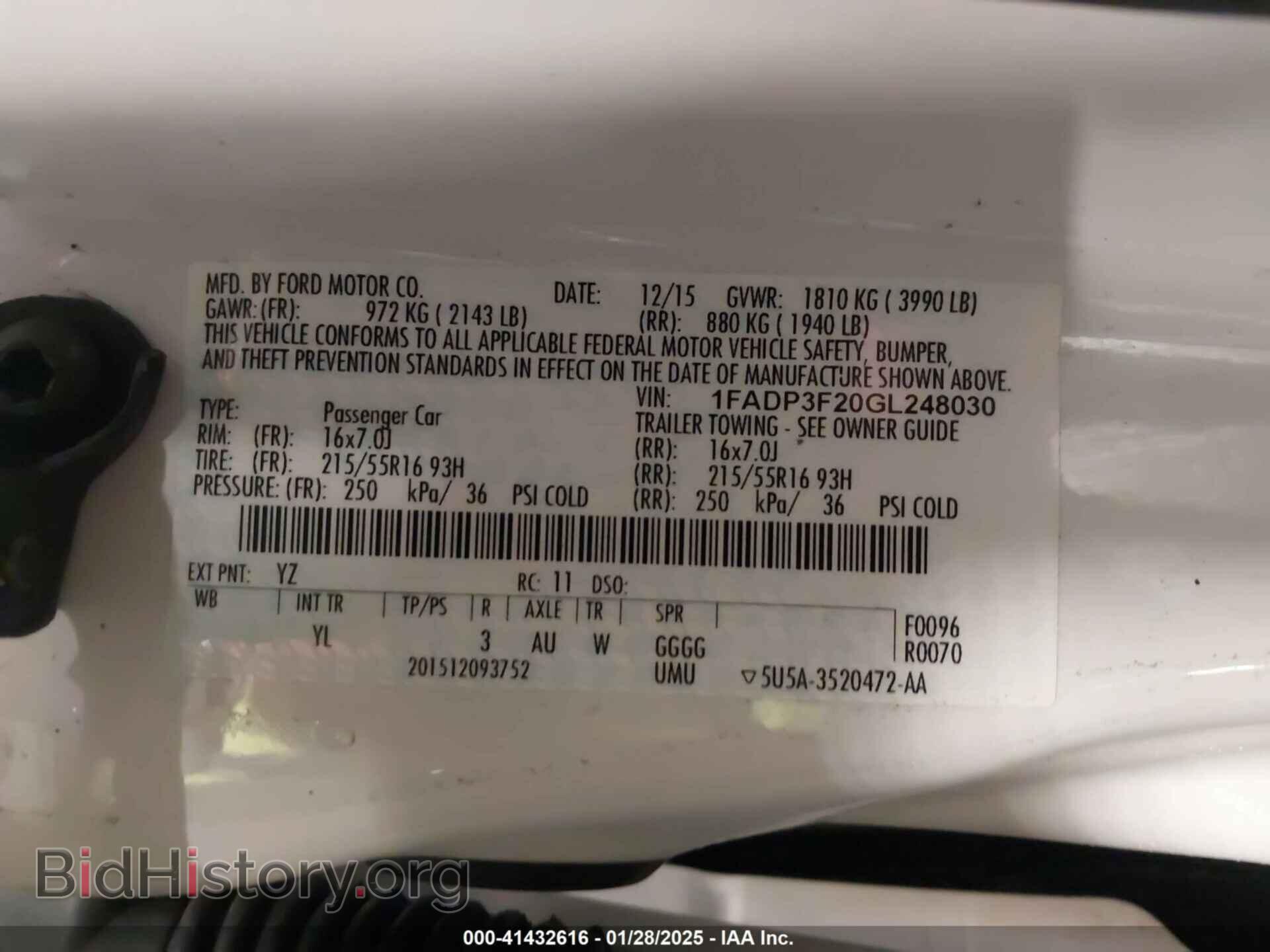 2016 FORD FOCUS - VIN: 1FADP3F20GL248030 - Photo 9