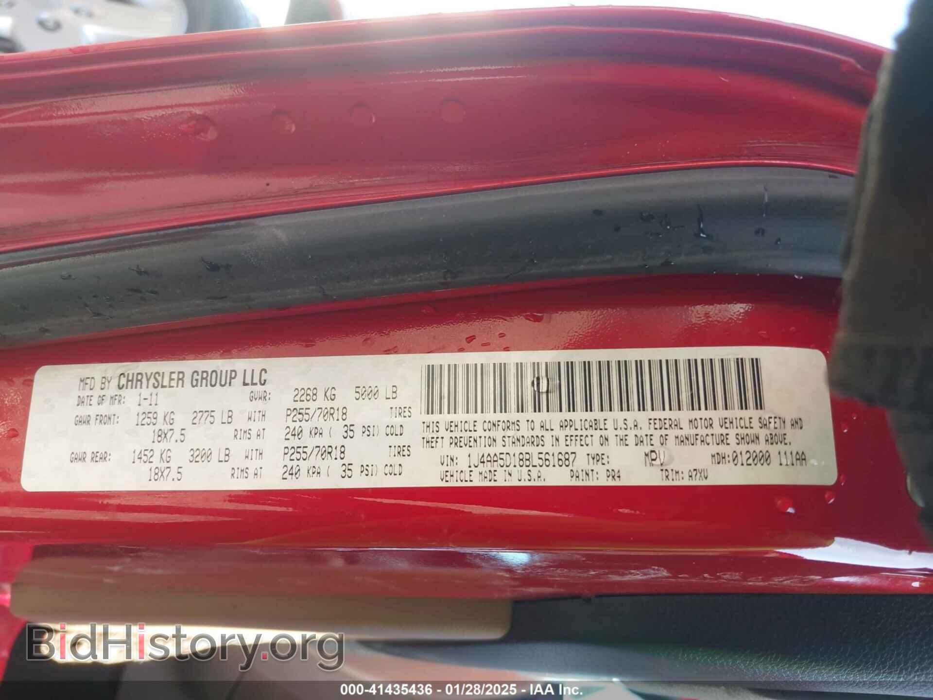 2011 JEEP WRANGLER - VIN: 1J4AA5D18BL561687 - Фото 9