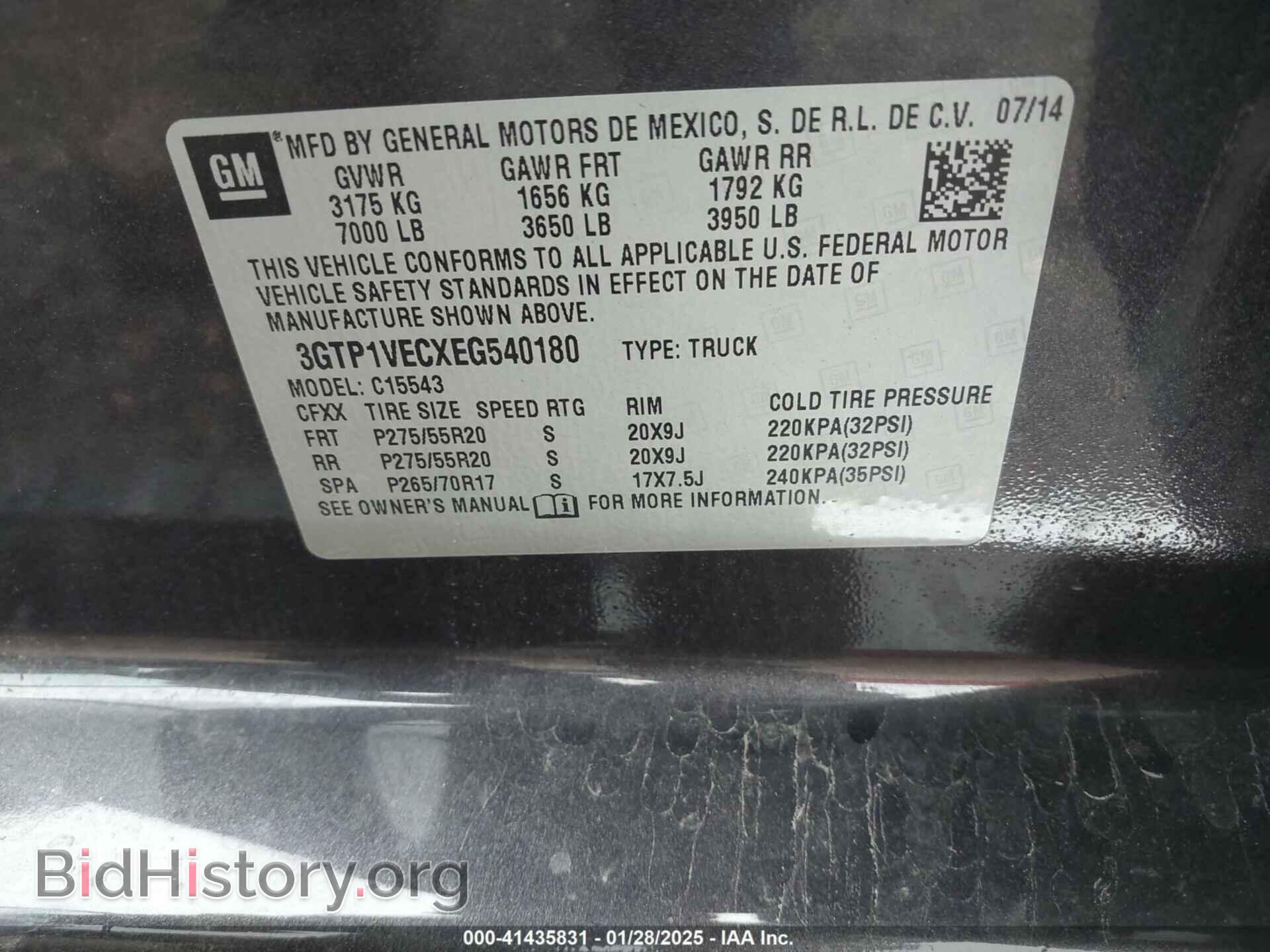 2014 GMC SIERRA 1500 - VIN: 3GTP1VECXEG540180 - Photo 9