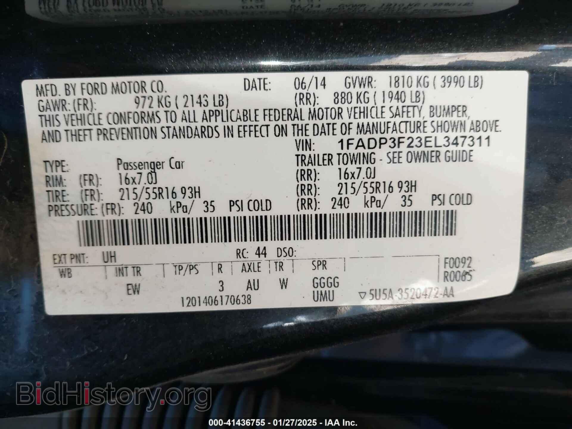 2014 FORD FOCUS - VIN: 1FADP3F23EL347311 - Photo 9