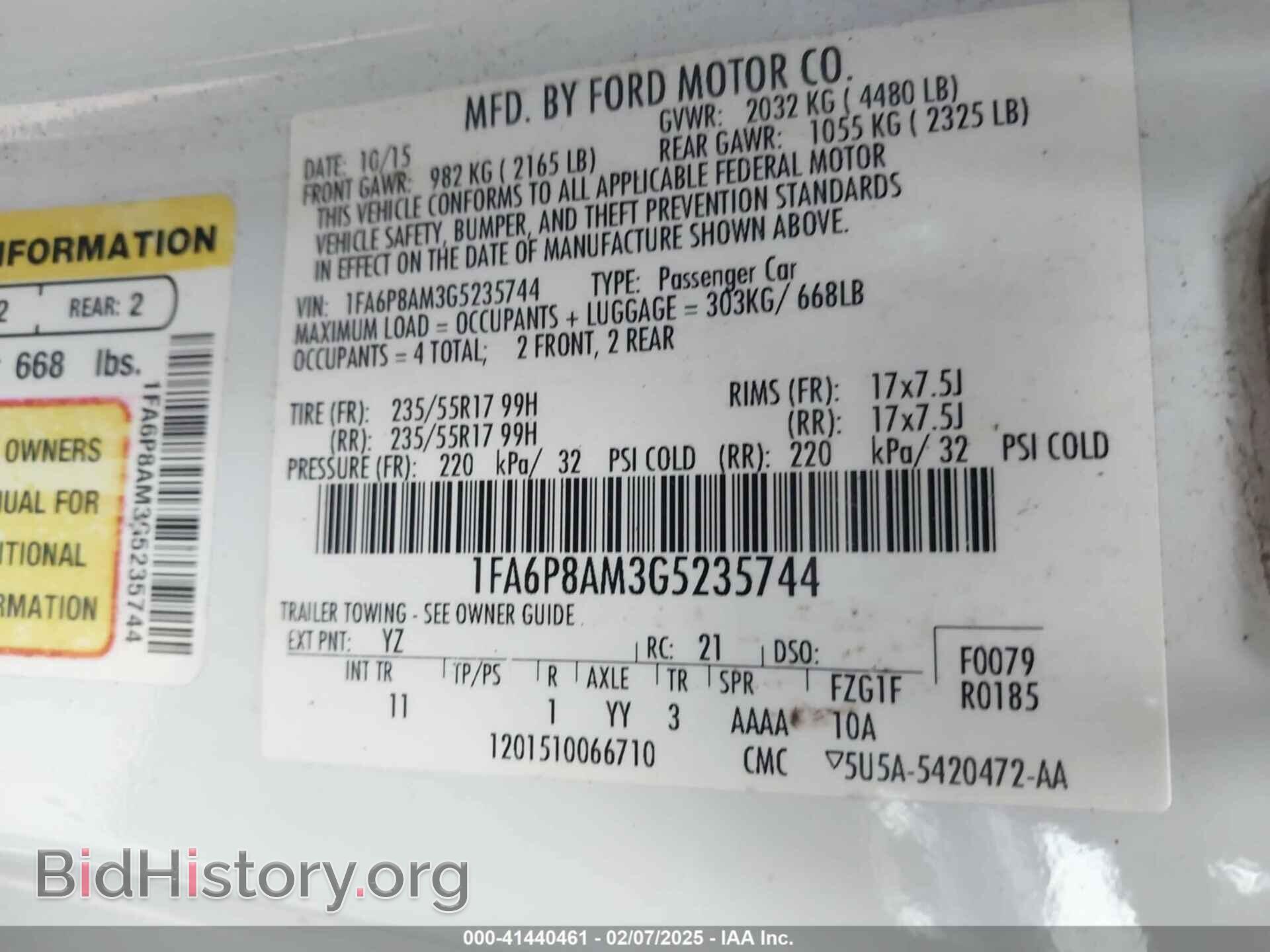 2016 FORD MUSTANG - VIN: 1FA6P8AM3G5235744 - Фото 9