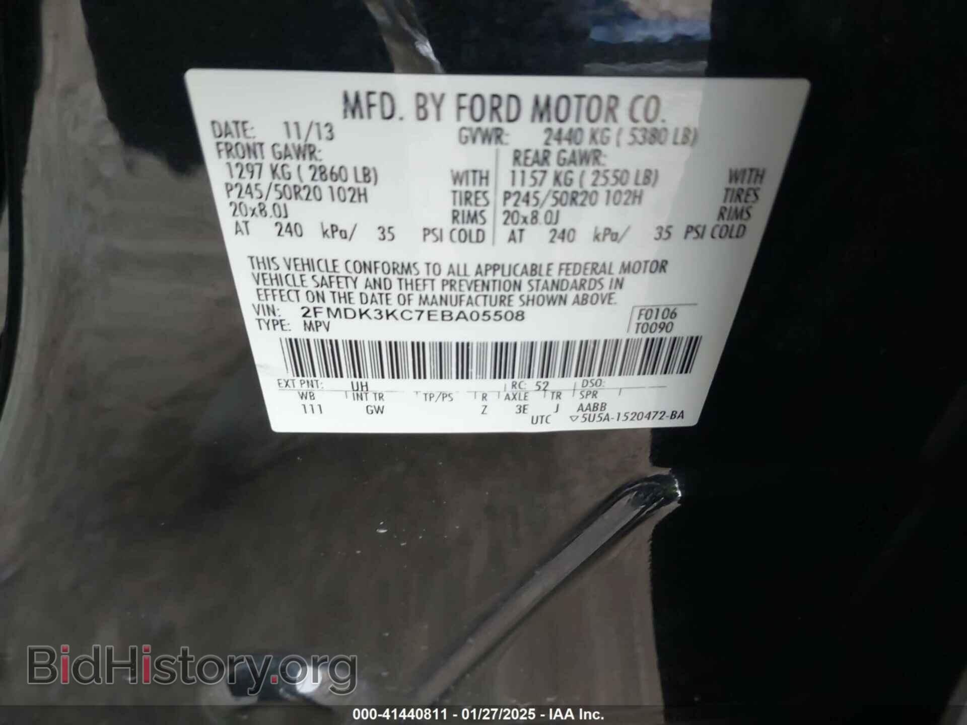 2014 FORD EDGE - VIN: 2FMDK3KC7EBA05508 - Photo 9