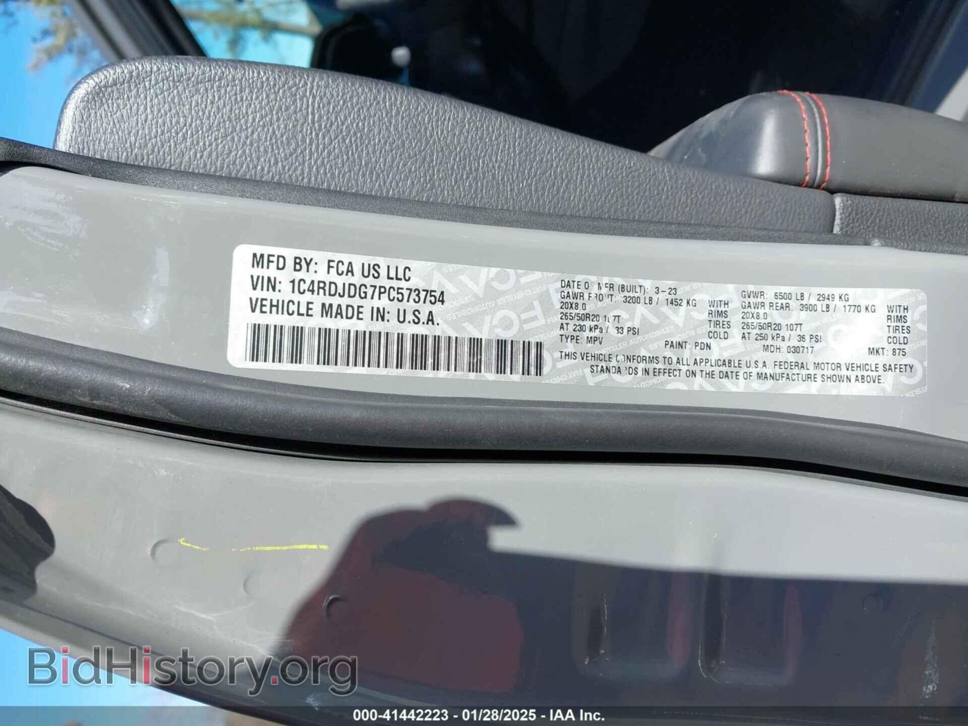 2023 DODGE DURANGO - VIN: 1C4RDJDG7PC573754 - Фото 9