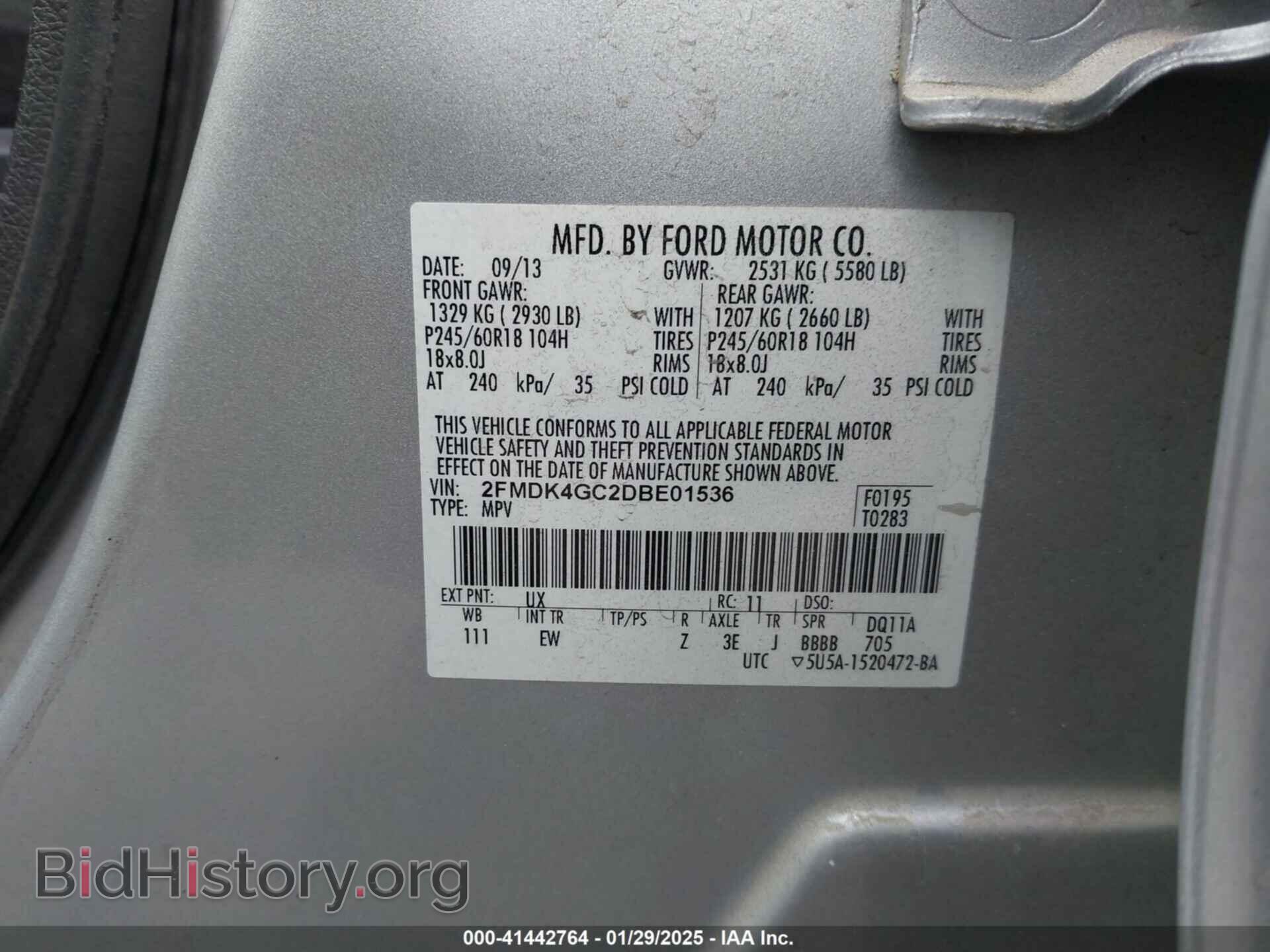 2013 FORD EDGE - VIN: 2FMDK4GC2DBE01536 - Photo 8