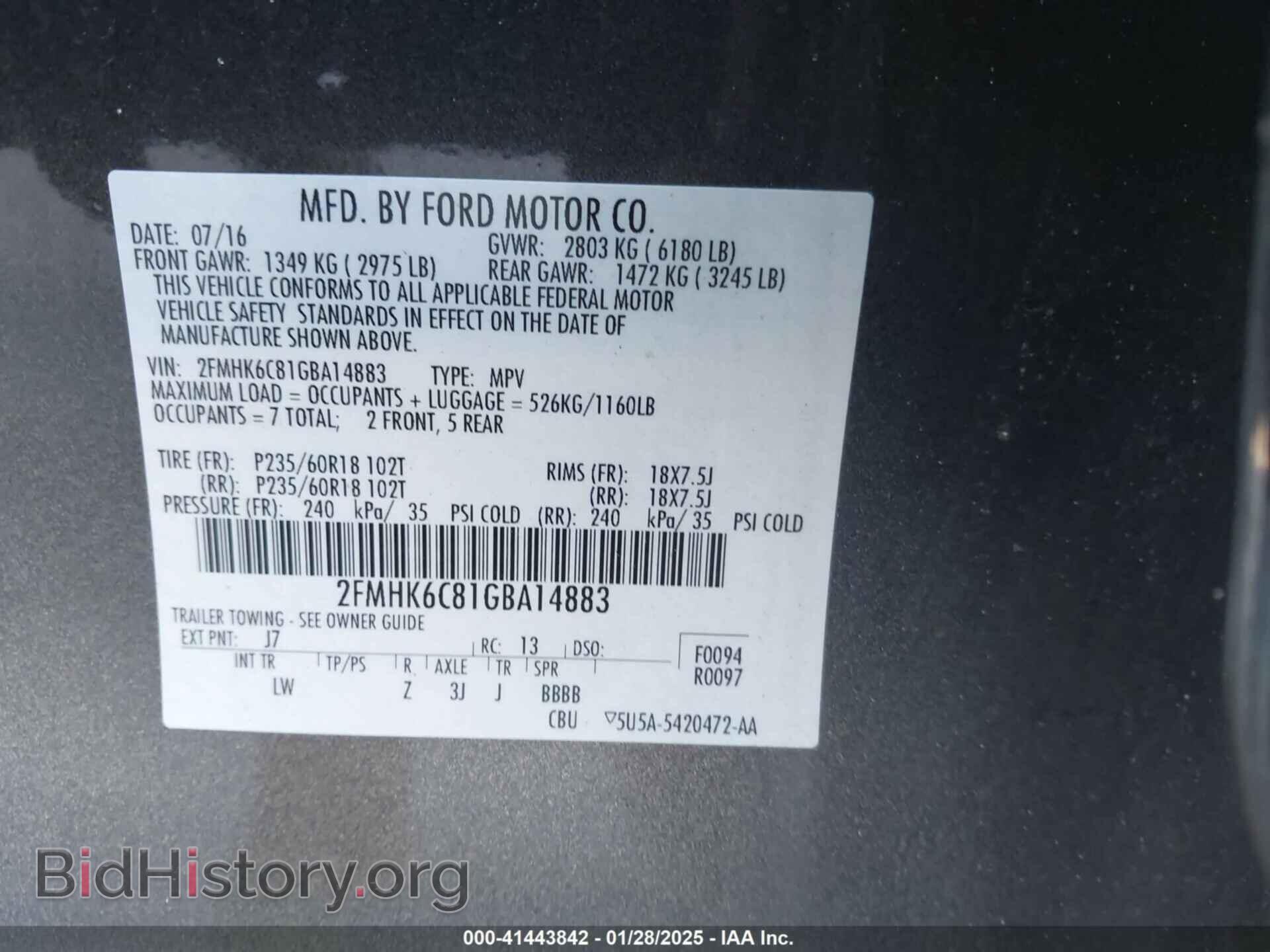 2016 FORD FLEX - VIN: 2FMHK6C81GBA14883 - Photo 9