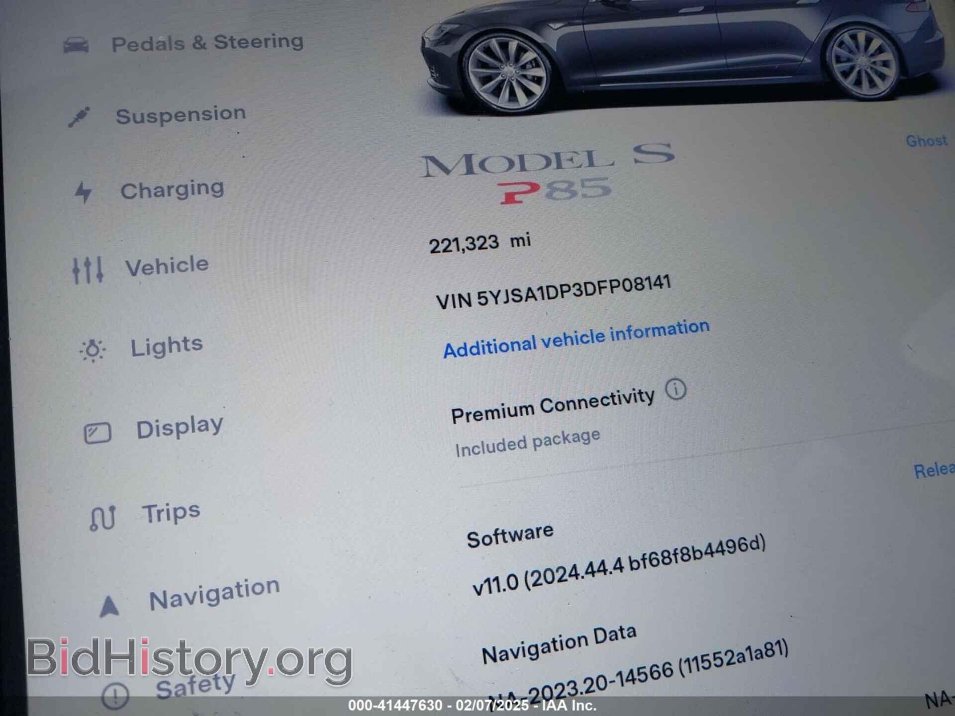2013 TESLA MODEL S - VIN: 5YJSA1DP3DFP08141 - Photo 7