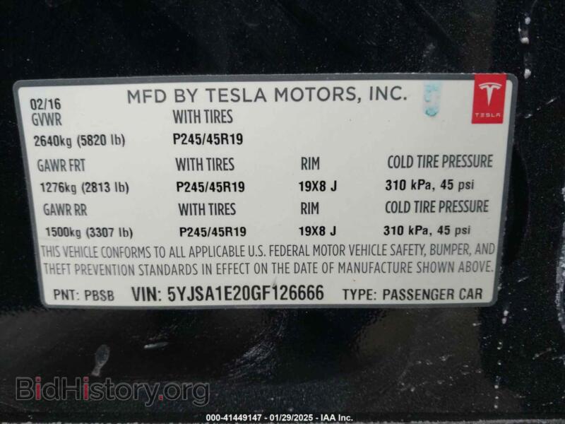 2016 Tesla MODEL S (VIN 5YJSA1E20GF126666) — фото 9 из 16