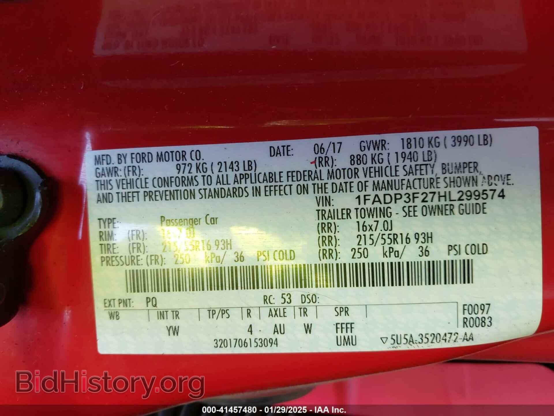2017 FORD FOCUS - VIN: 1FADP3F27HL299574 - Фото 9