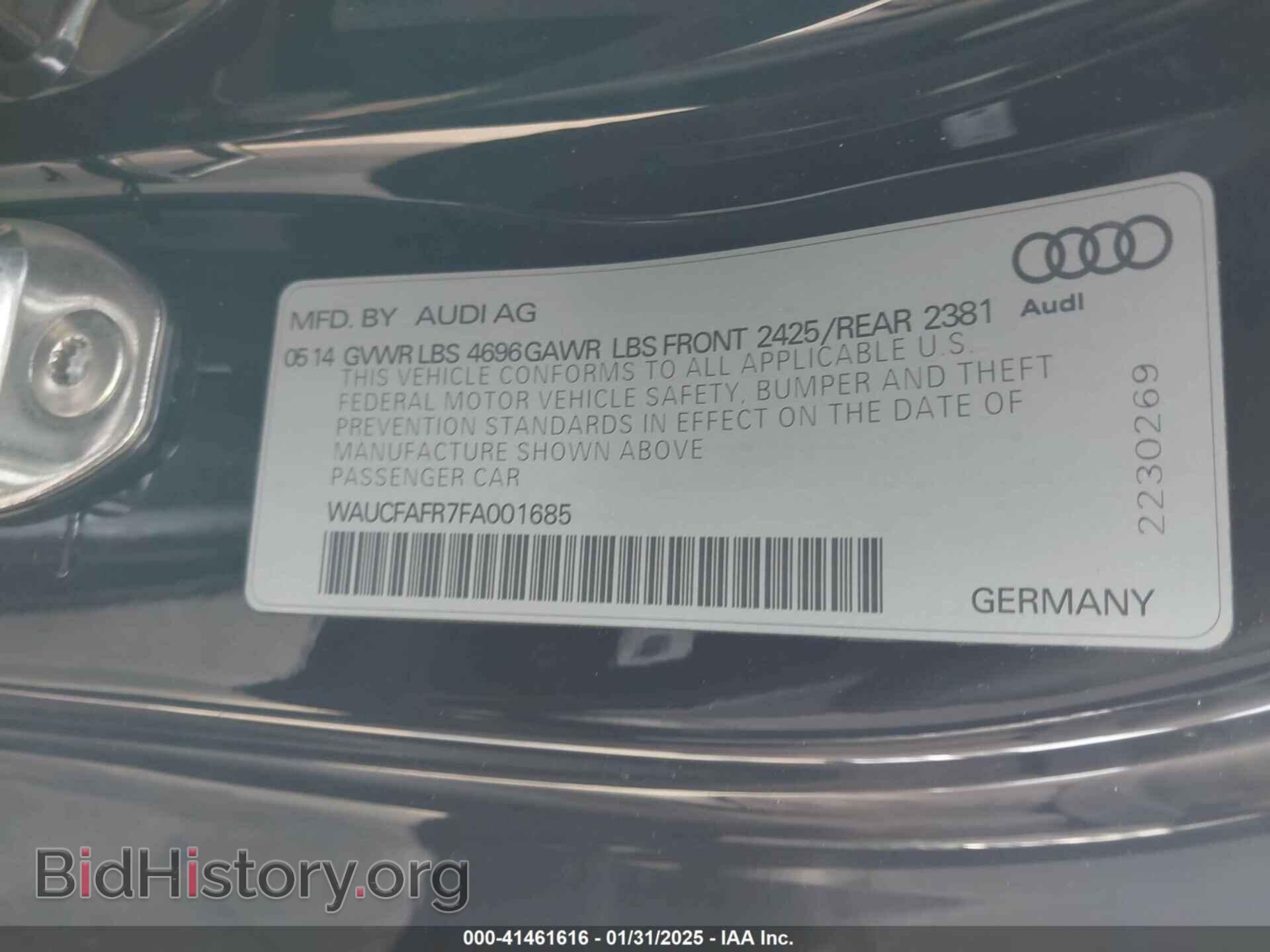 2015 AUDI A5 - VIN: WAUCFAFR7FA001685 - Photo 9