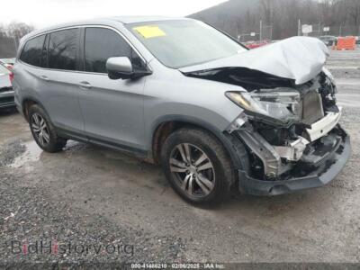 2018 Honda PILOT EX-L, серебристый — VIN 5FNYF6H57JB035870, IAAI