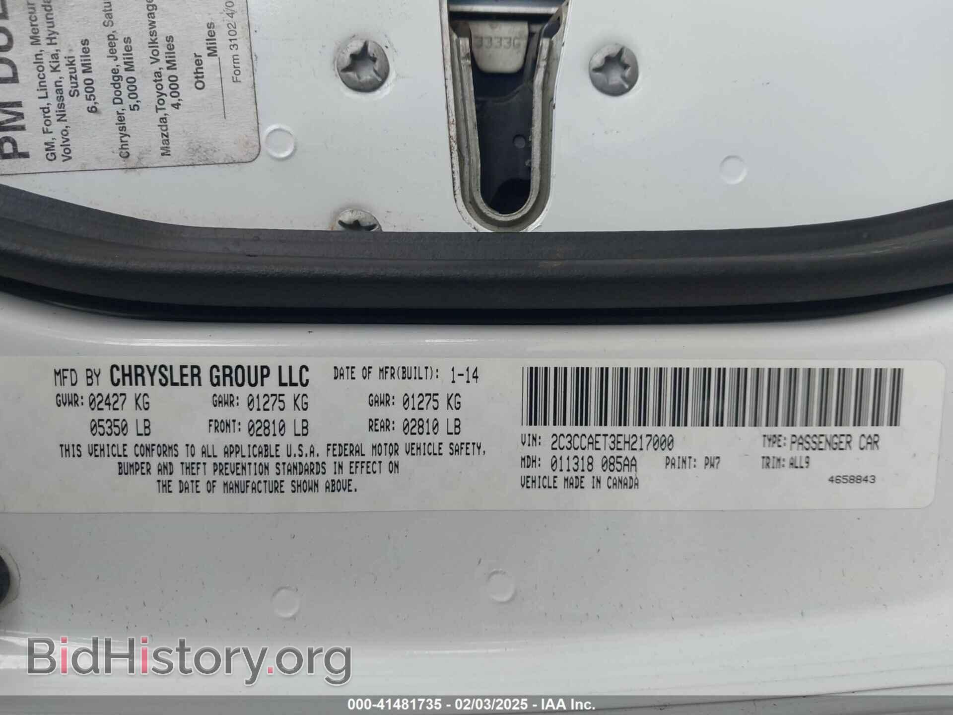 2014 CHRYSLER 300C - VIN: 2C3CCAET3EH217000 - Photo 9