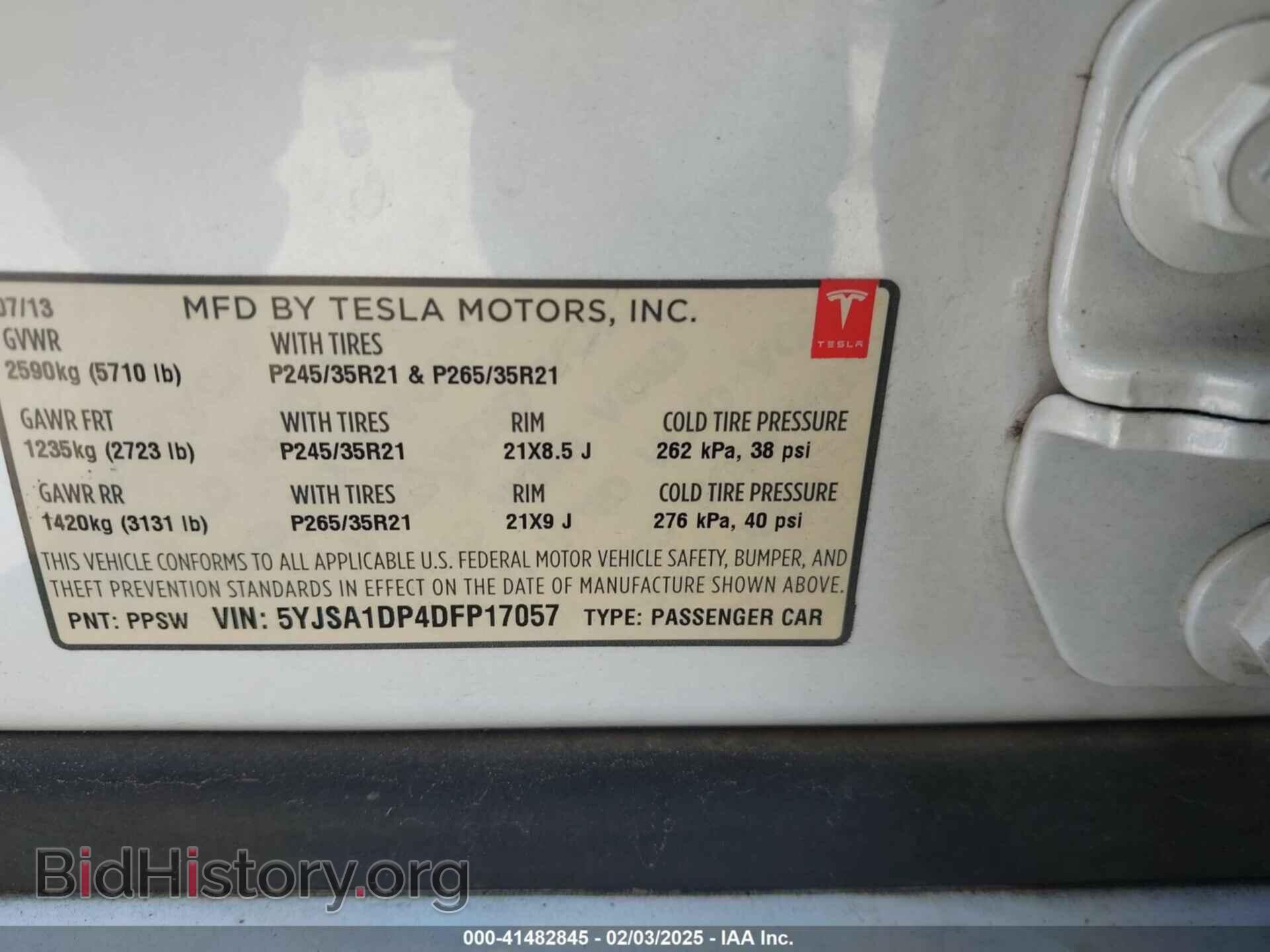 2013 TESLA MODEL S - VIN: 5YJSA1DP4DFP17057 - Photo 9