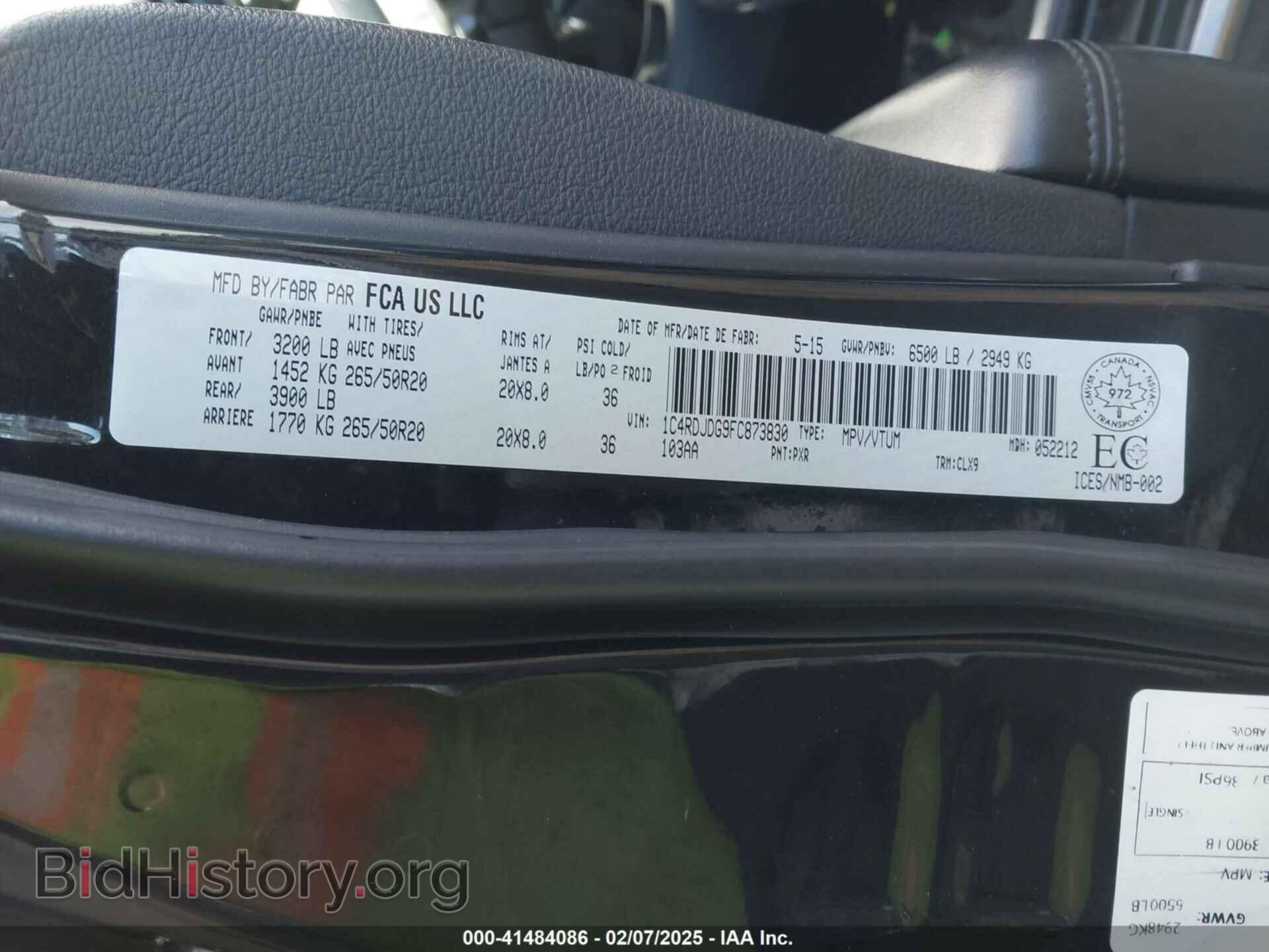 2015 DODGE DURANGO - VIN: 1C4RDJDG9FC873830 - Photo 9