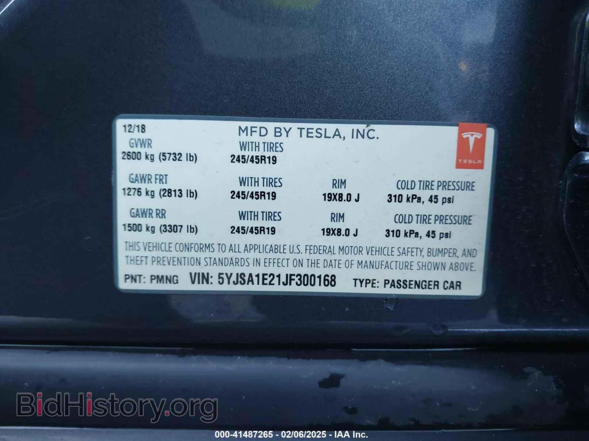 2018 TESLA MODEL S - VIN: 5YJSA1E21JF300168 - Photo 9