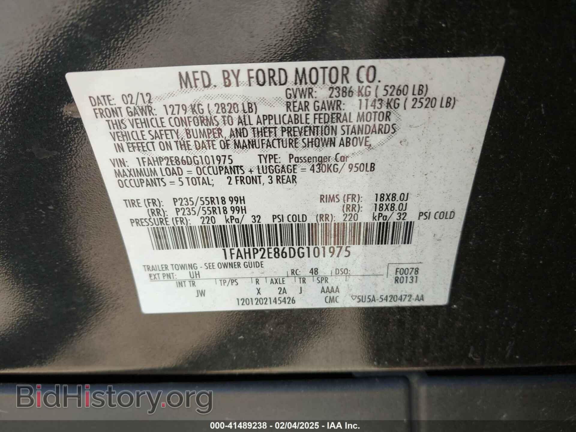 2013 FORD TAURUS - VIN: 1FAHP2E86DG101975 - Photo 9