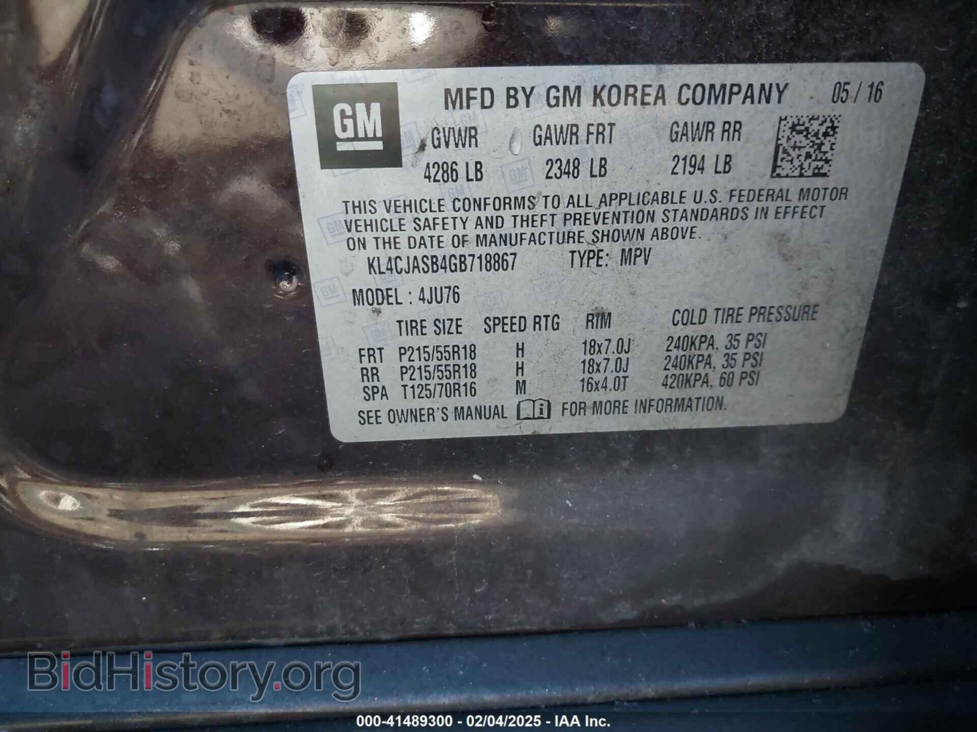 2016 BUICK ENCORE - VIN: KL4CJASB4GB718867 - Photo 9
