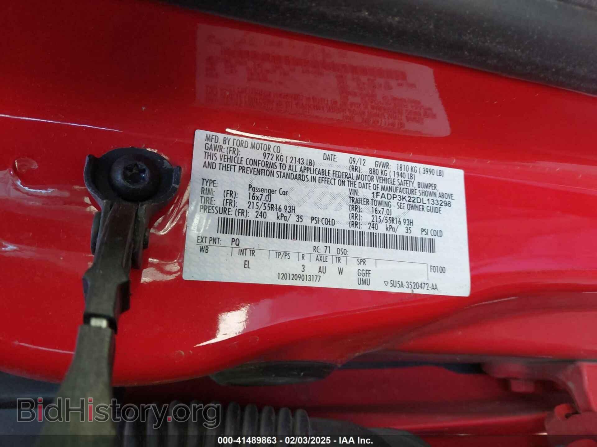 2013 FORD FOCUS - VIN: 1FADP3K22DL133298 - Фото 9