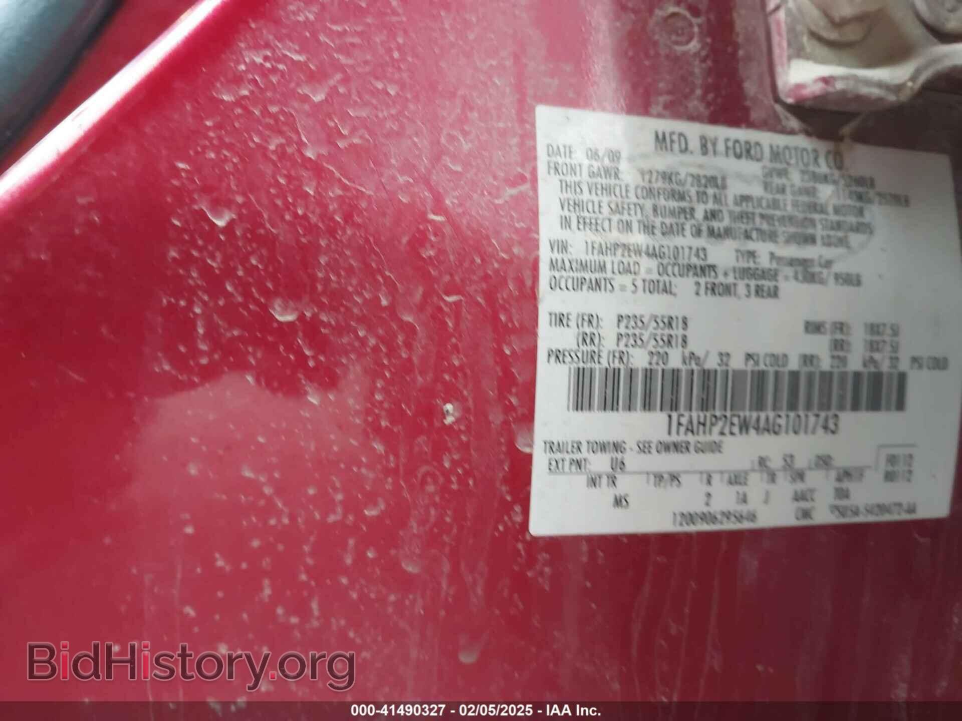 2010 FORD TAURUS - VIN: 1FAHP2EW4AG101743 - Фото 9