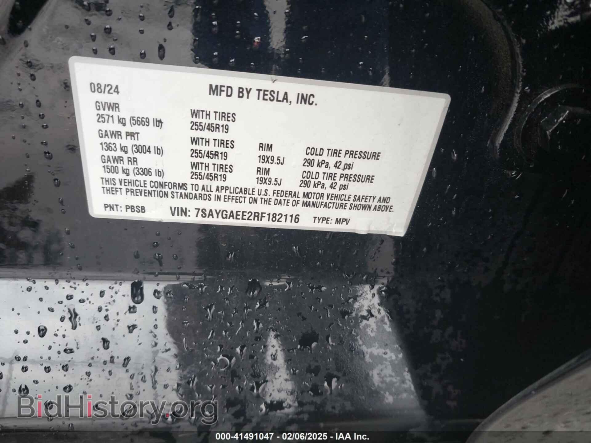 2024 TESLA MODEL Y - VIN: 7SAYGAEE2RF182116 - Фото 9