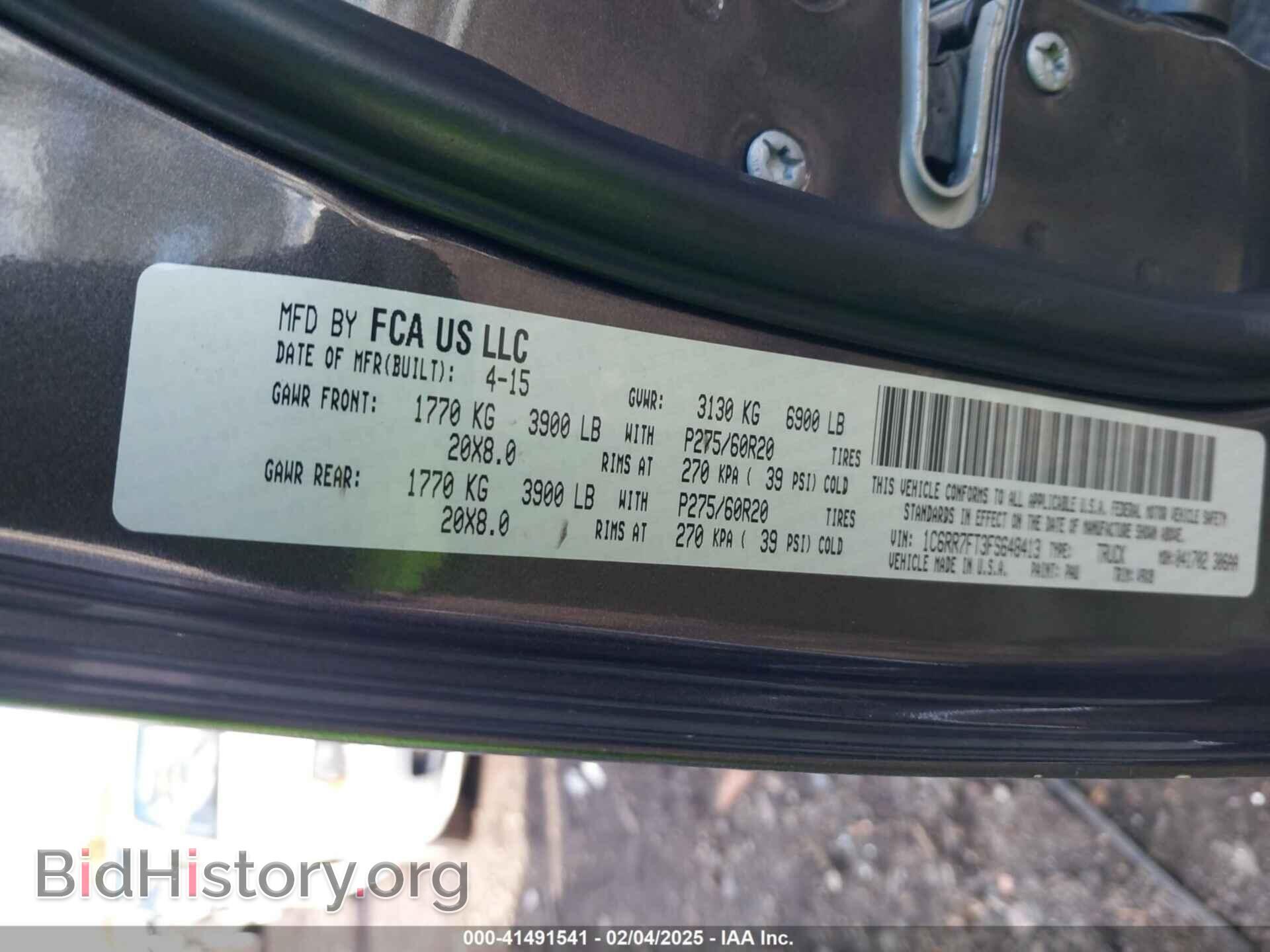 2015 RAM 1500 - VIN: 1C6RR7FT3FS648413 - Фото 9