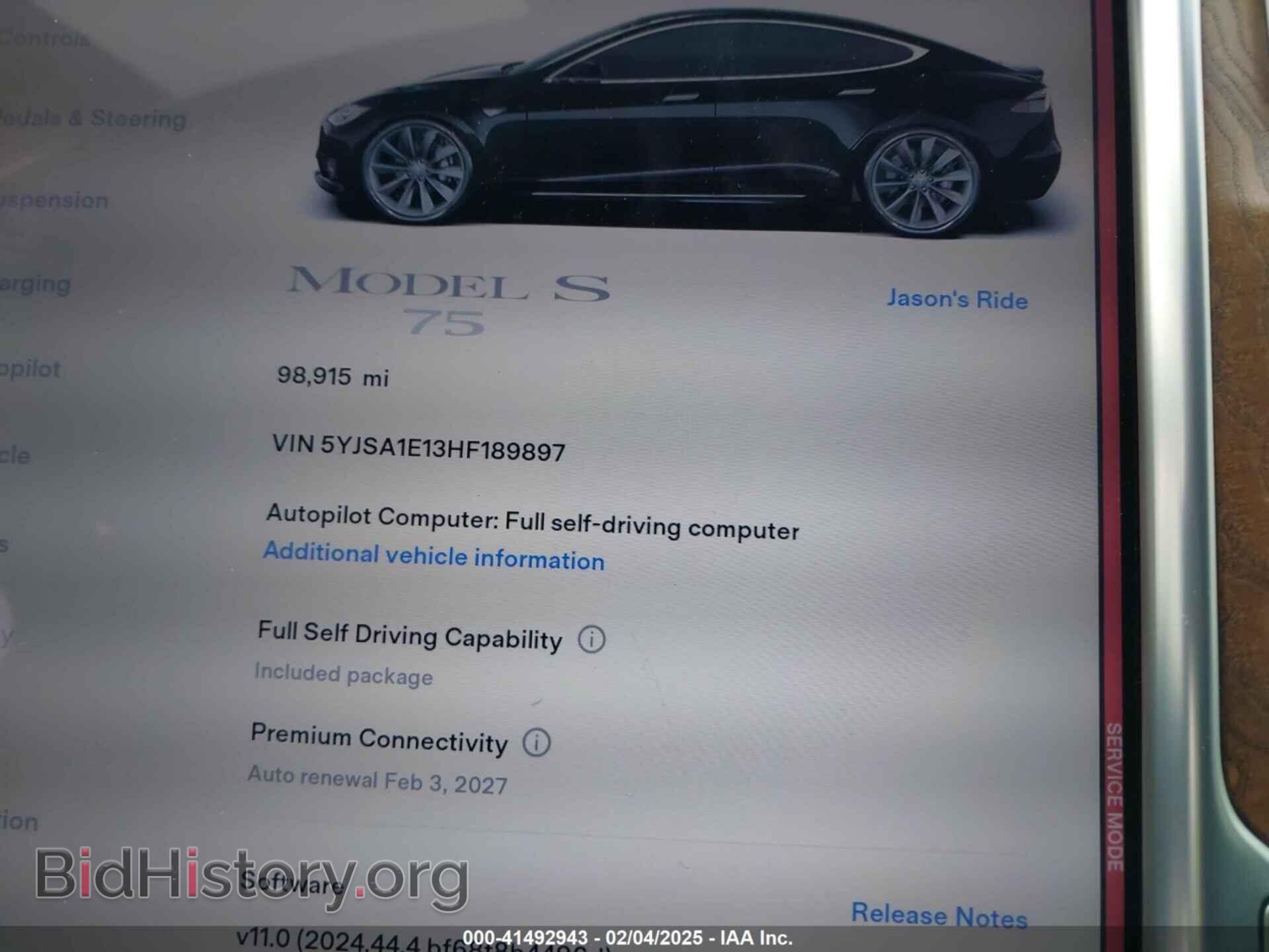 2017 TESLA MODEL S - VIN: 5YJSA1E13HF189897 - Photo 7