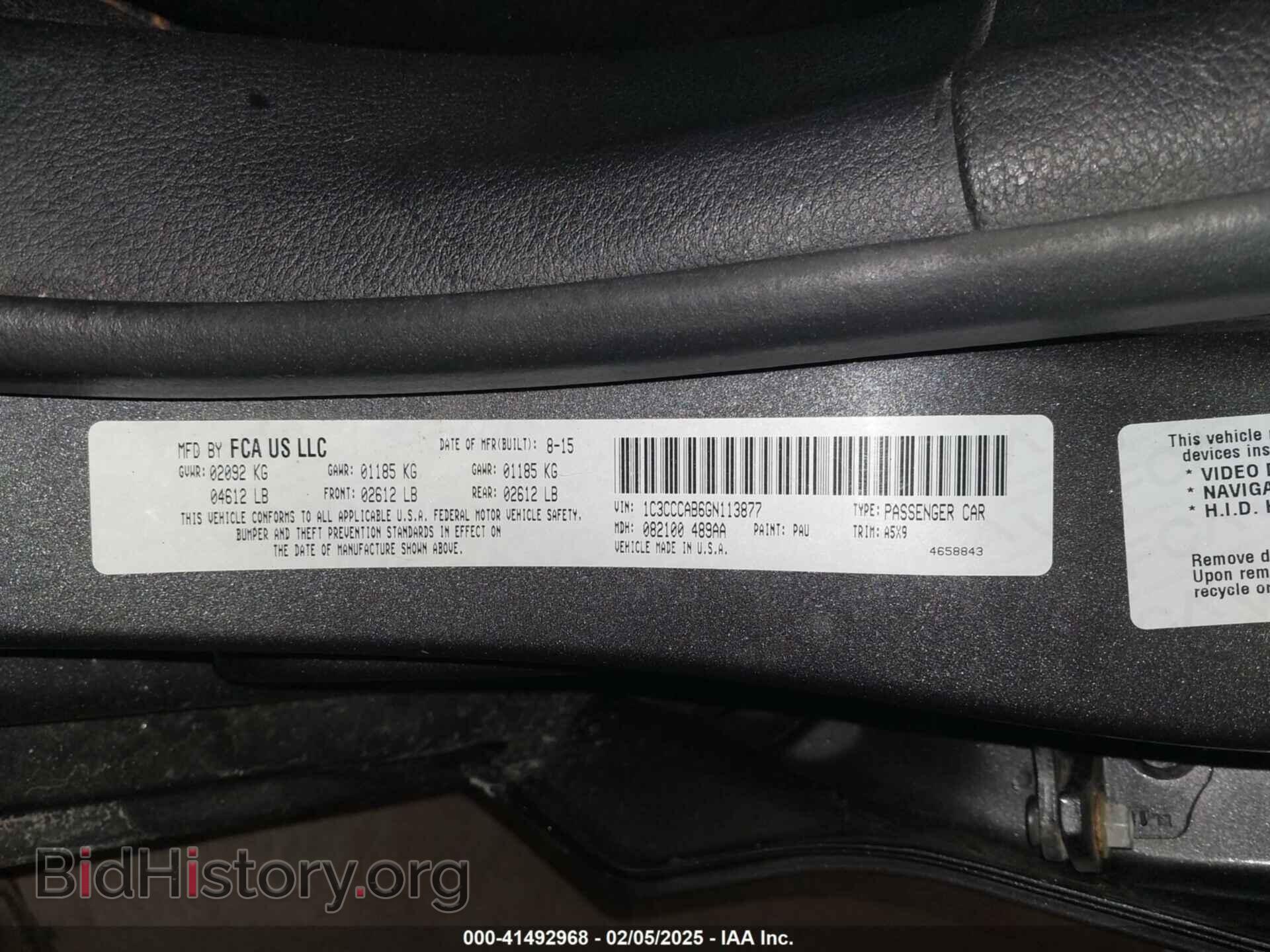 2016 CHRYSLER 200 - VIN: 1C3CCCAB6GN113877 - Фото 9