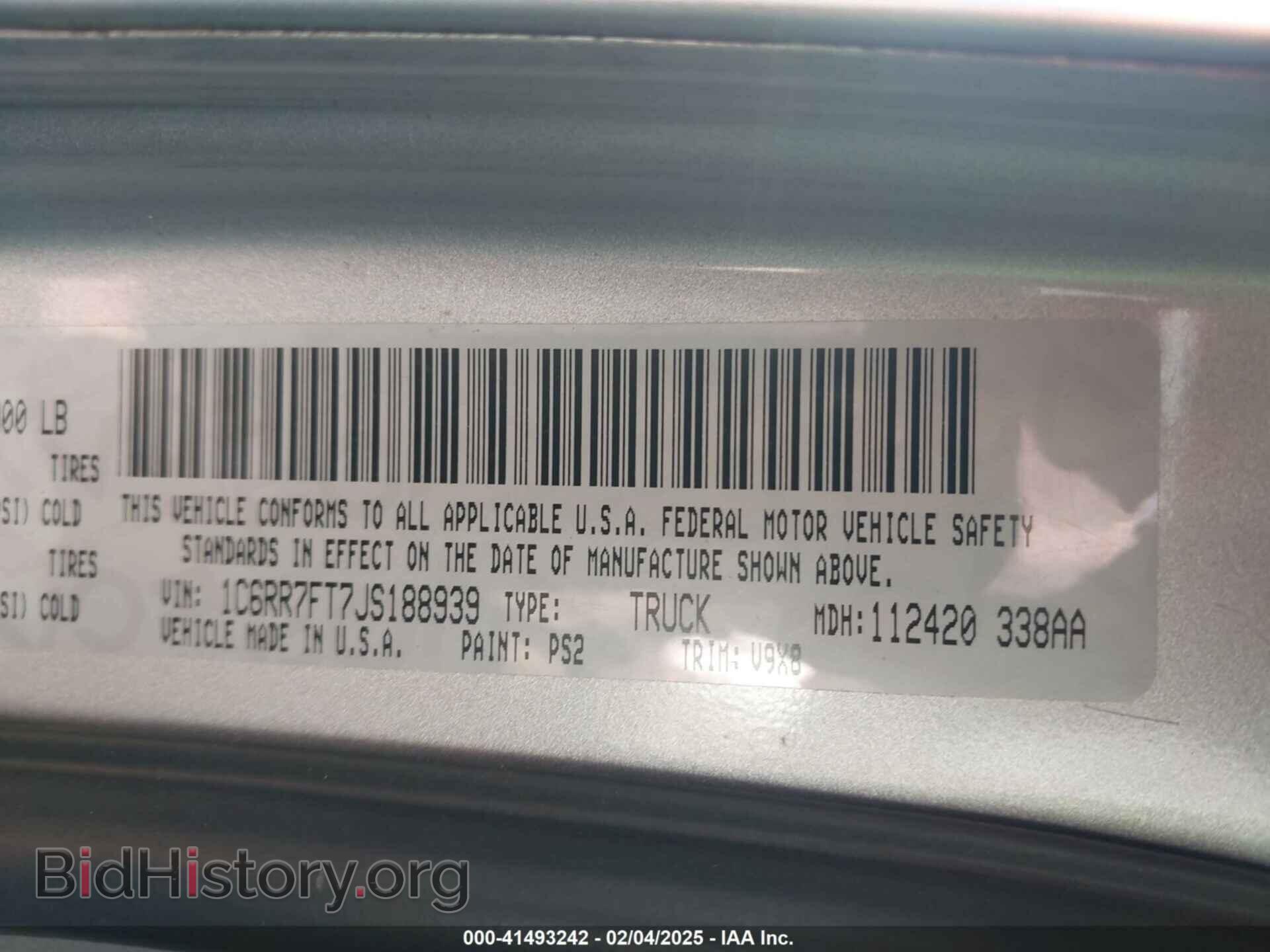 2018 RAM 1500 - VIN: 1C6RR7FT7JS188939 - Фото 9